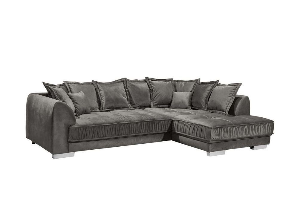 Ecksofa, EXCITING Grau DESIGN x 308 Couch cm ED 192 Sofa Eckcouch Pascha Ecksofa