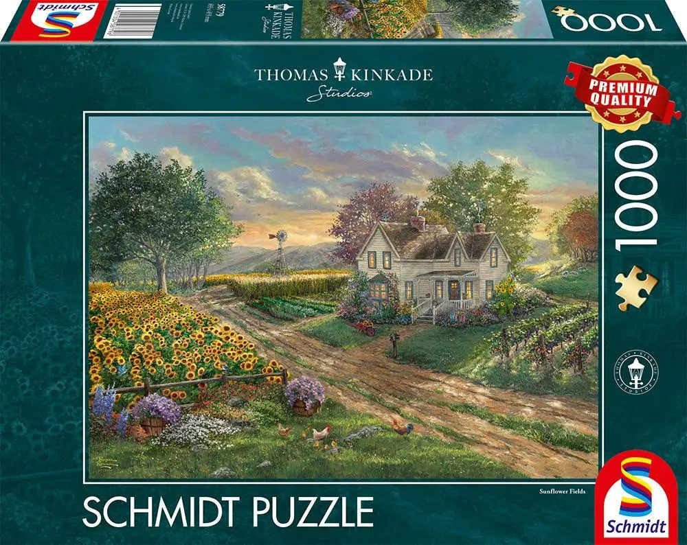 Schmidt Spiele Puzzle Sonnenblumenfelder, 1000 Puzzleteile günstig online kaufen