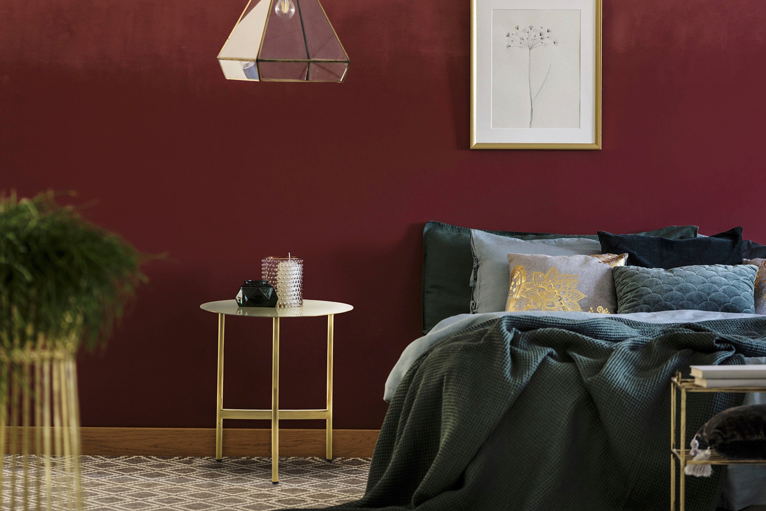 Kayoom Beistelltisch Pema, Minimalistisches Design, Passt zu jedem Einrichtungsstil (1-St), minimalistisches Gestelldesign aus Edelstahl, runde Ablagefläche