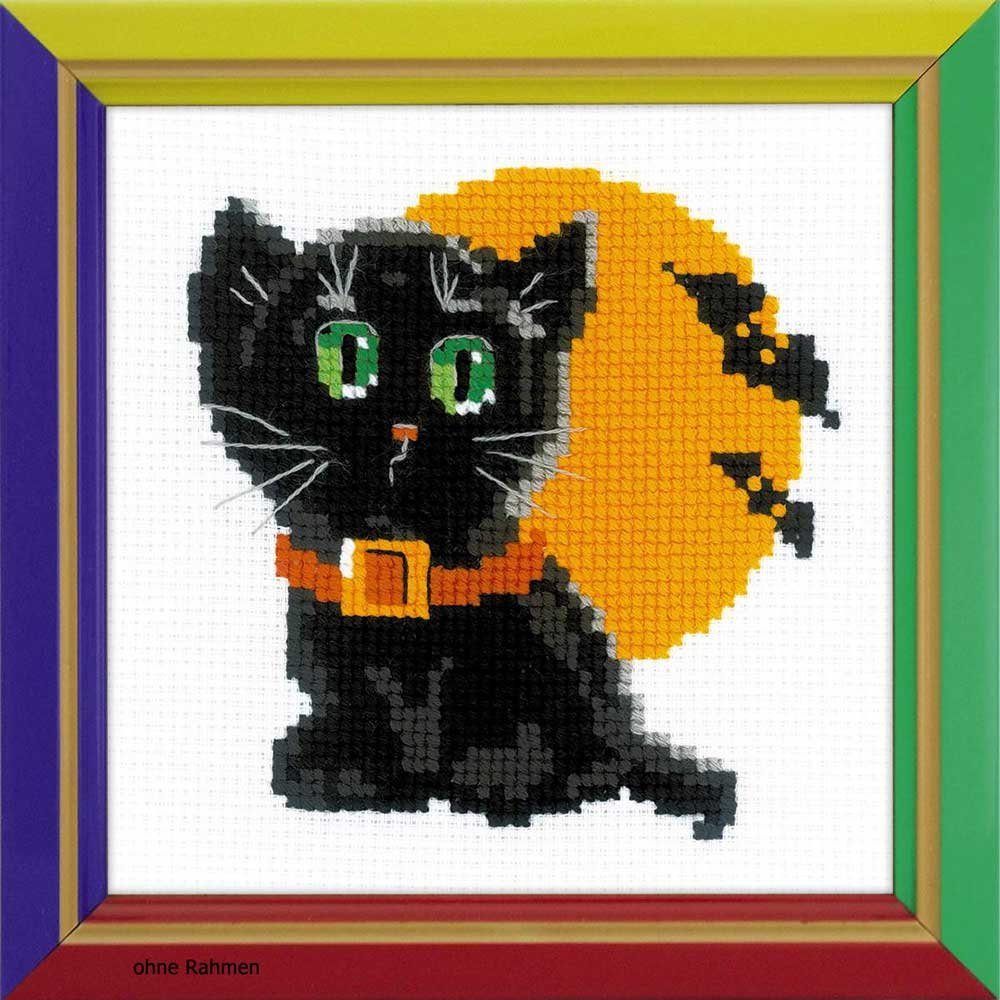 Riolis Kreativset Riolis Kreuzstich-Set "Schwarze Katze", Zählmuster, (embroidery kit by Marussia)