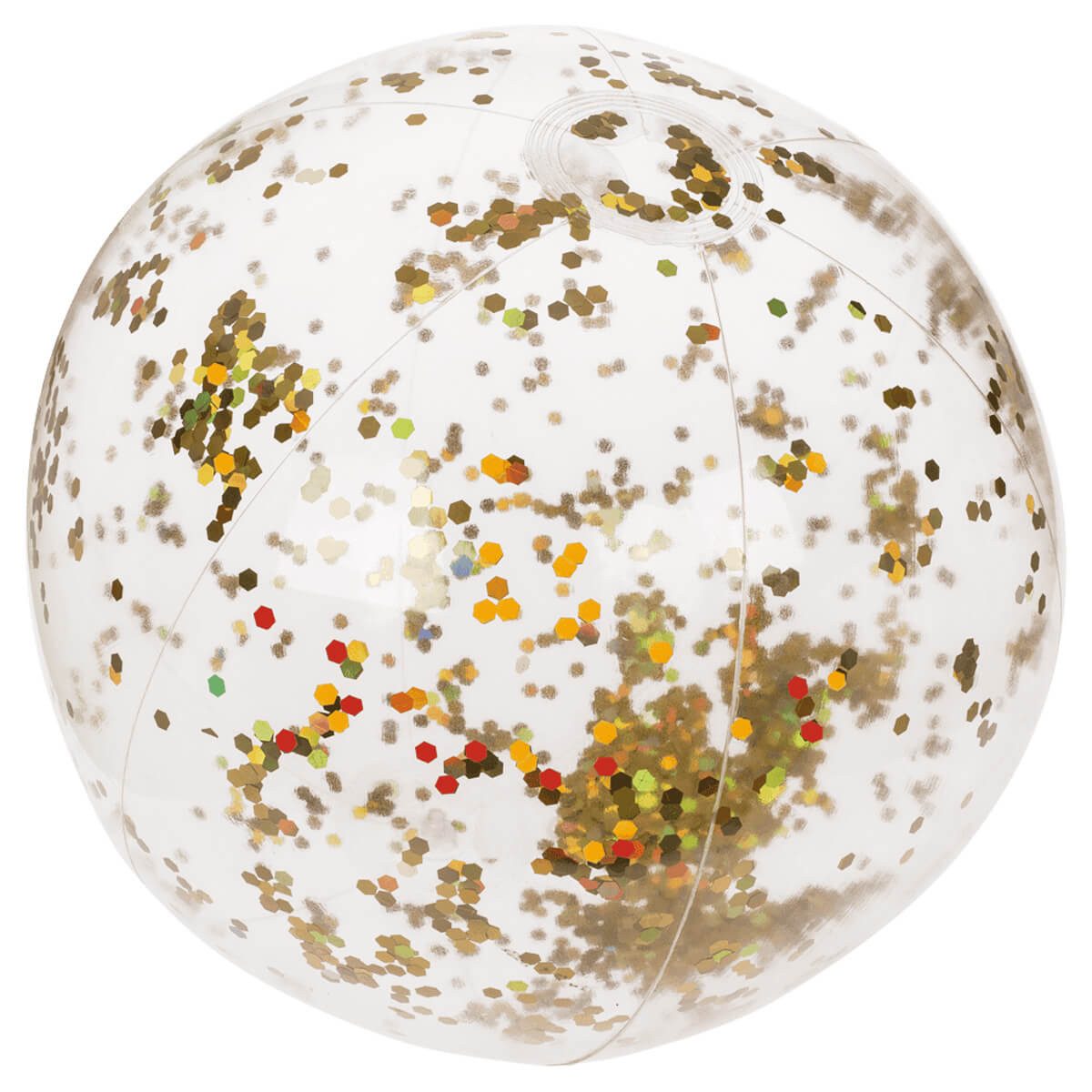 Out of the Blue Wasserball Strandball aufblasbar mit gold Glitter Beach Ball Wasserball (1-St), mit Glitter-Füllung