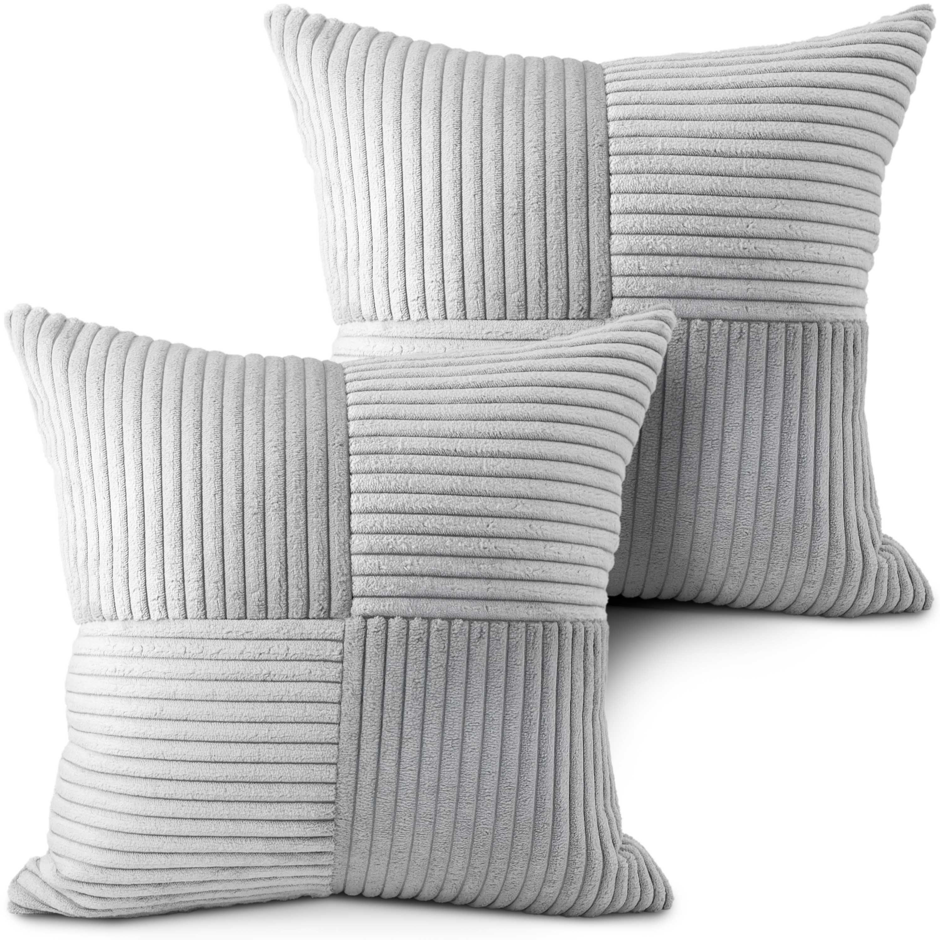 Amilian Dekokissen mit Füllung und Kissenbezug - Deko Kissen, Sofakissen, Zierkissen, (2 Stück), 40x40 cm, Kopfkissen mit Kissenfüllung