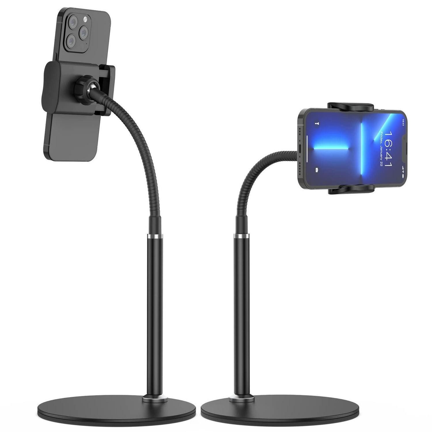 Smartphone-Halterung Handyhalter Tisch Verstellbar Multiwinkel Universal Schwarz