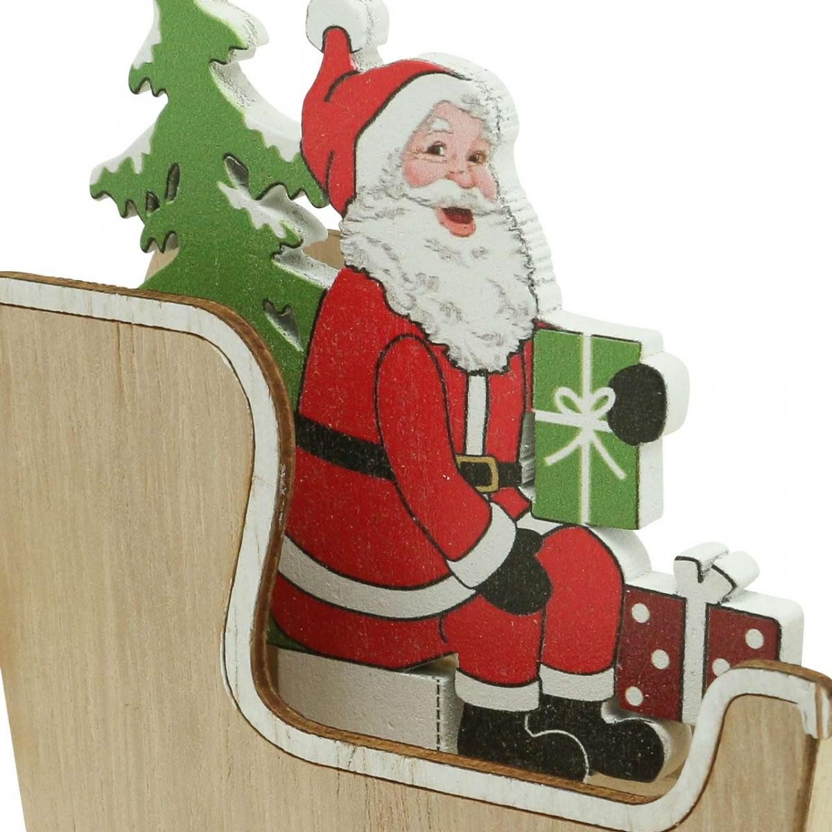 Florists Products Weihnachtsmann Deko Schlitten mit Weihnachtsmann für festliche, 2 Stück
