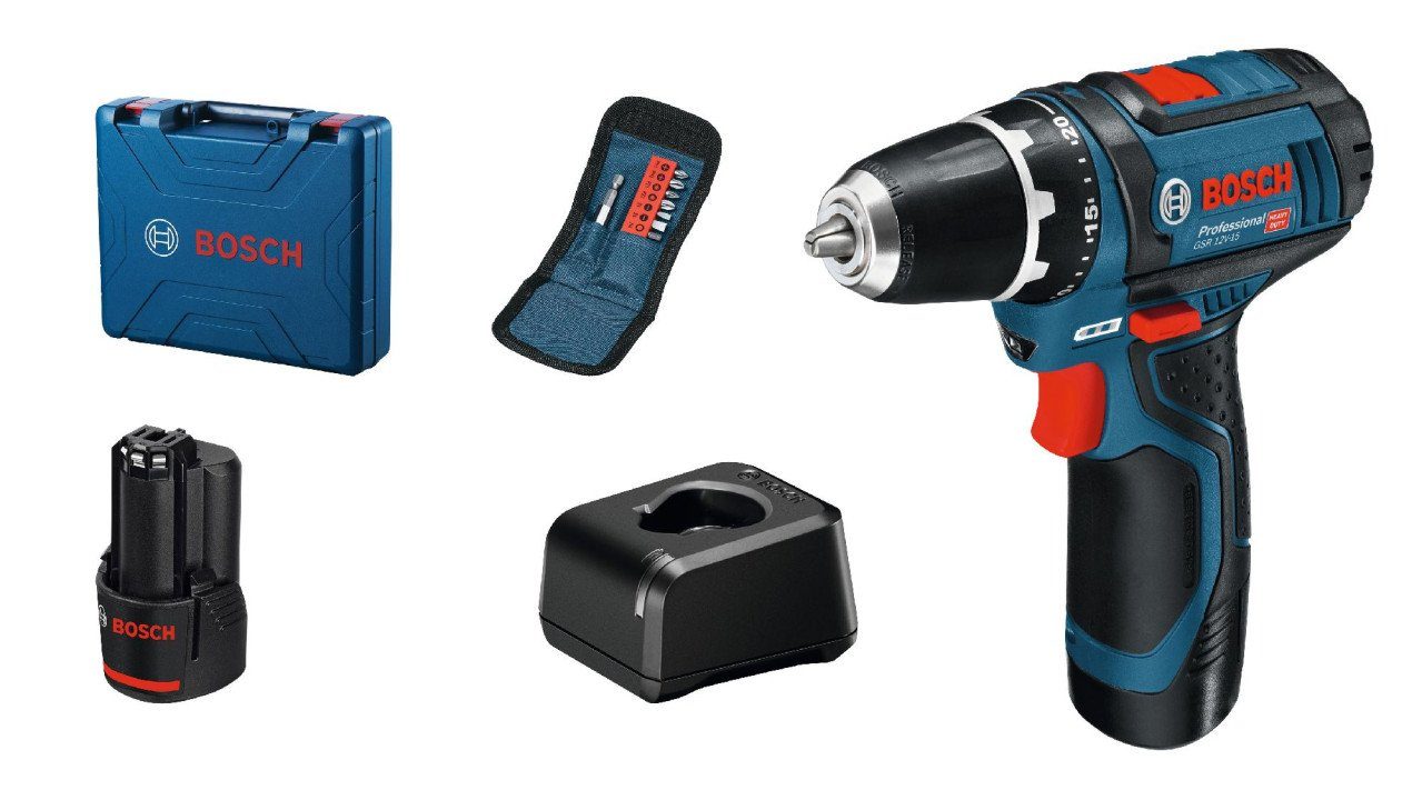 BOSCH Akku-Bohrschrauber Bosch Professional Akku-Bohrschrauber GSR 12V-15