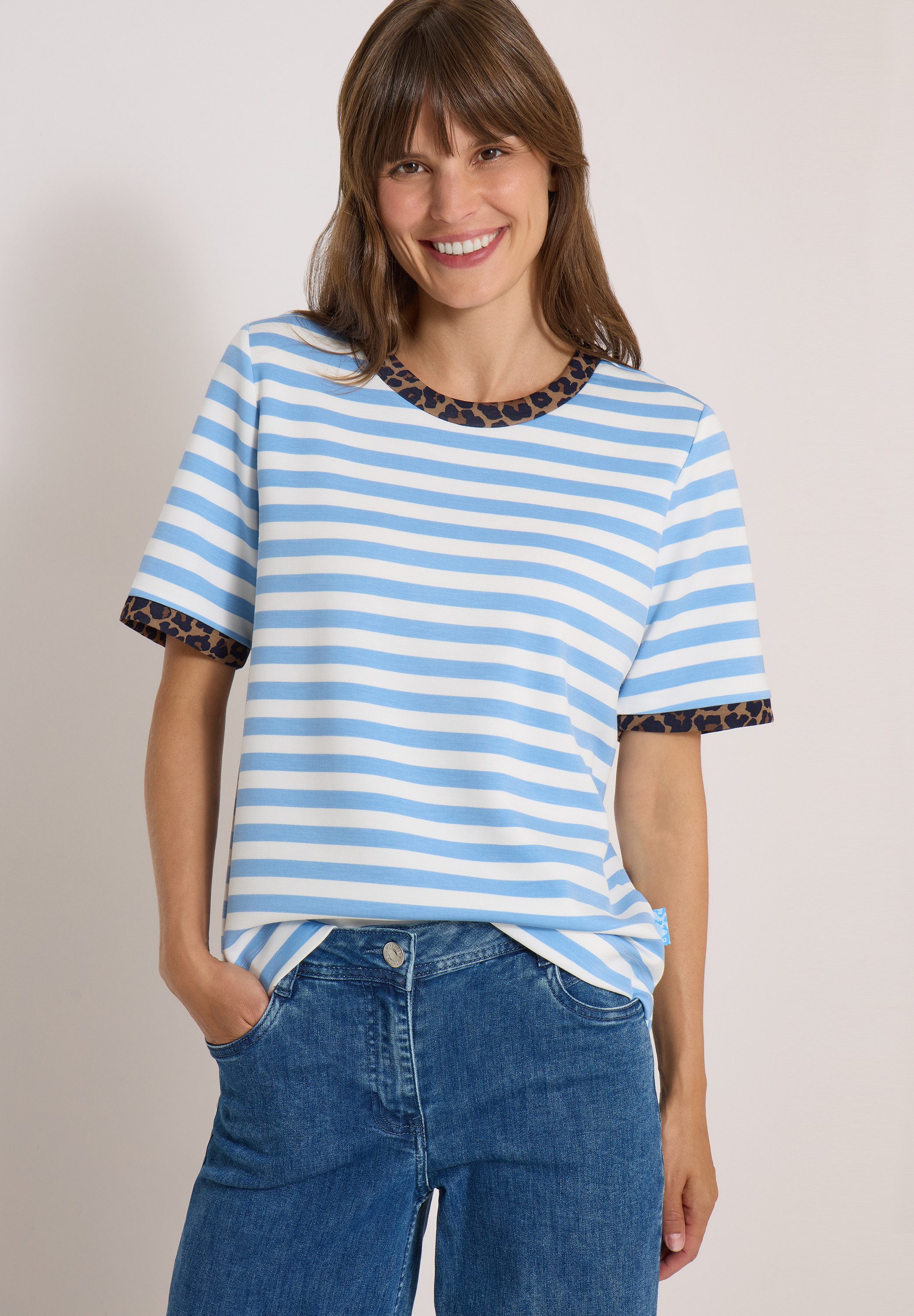 CECIL T-Shirt aus softem Materialmix