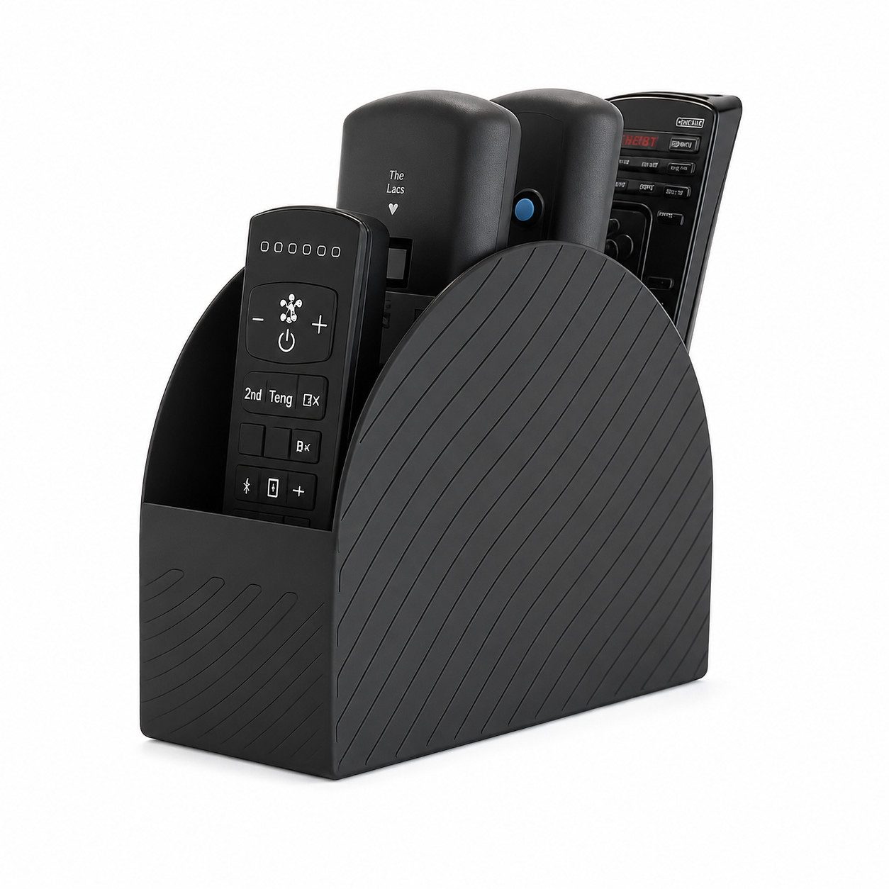 Alpha Electronics Organizer Fernbedienung Halter Moderner Remote Control Ständer (Sparangebot, 1 St., für Couchtisch & Sideboard), Elegante Aufbewahrung für Fernbedienungen in Schwarz & Weiß