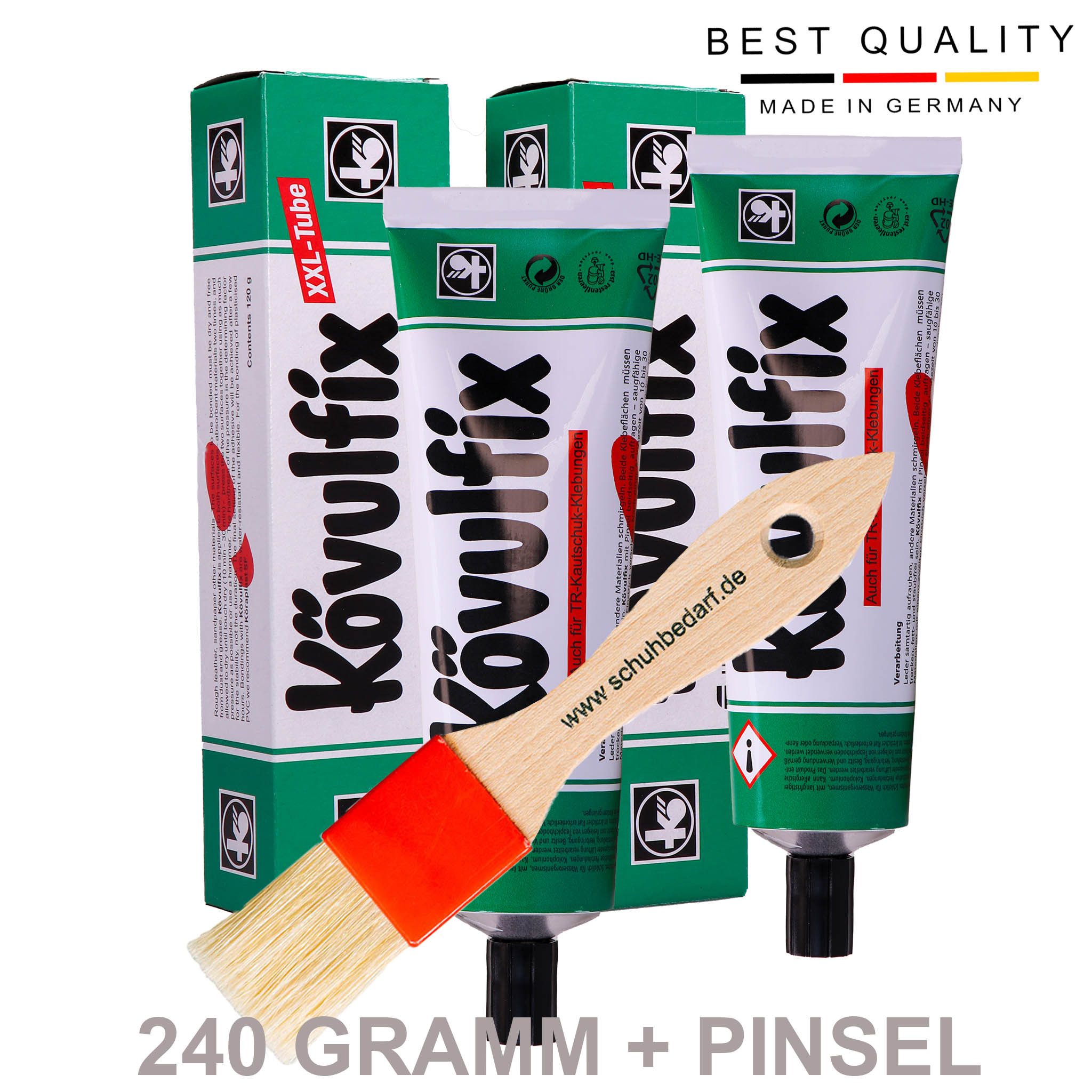 Langlauf Schuhbedarf Klebstoff Kövulfix 2x120g + Pinsel flach, Extra starke günstig online kaufen