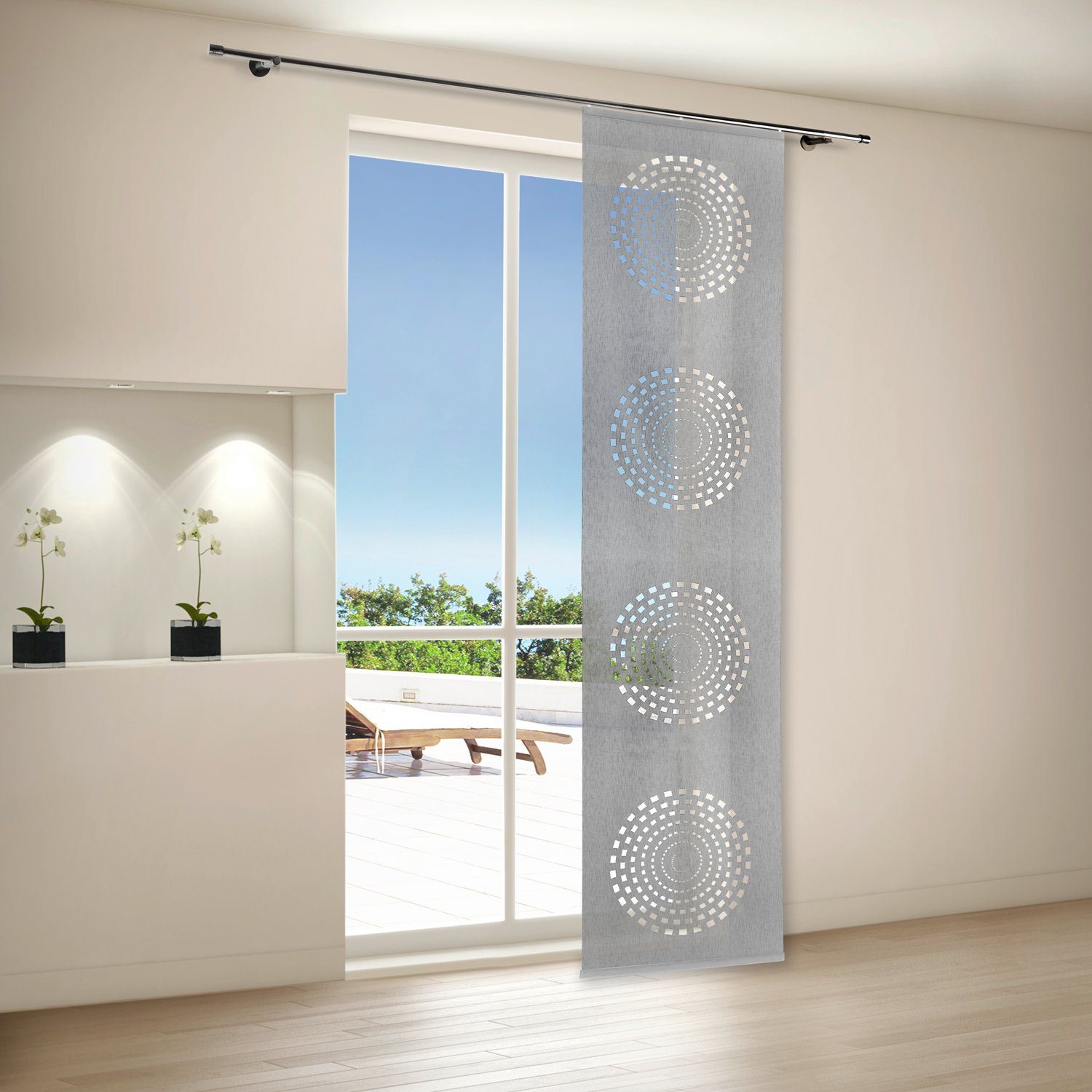 Gerster Schiebegardine Gerster Flächenvorhang, Lasertechnik B = 60 x H, transparent