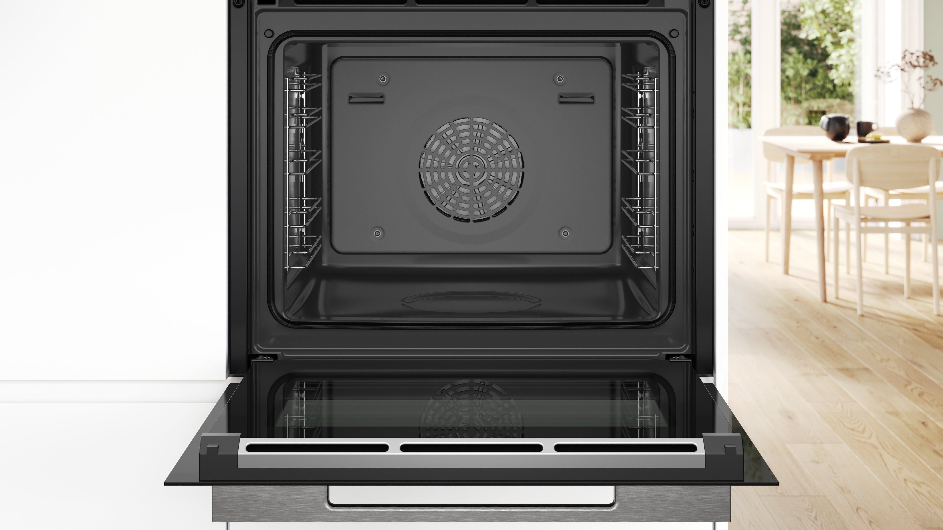 BOSCH Dampfbackofen Serie 8 HSG7364B1, mit Teleskopauszug nachrüstbar, AirFry-Funktion