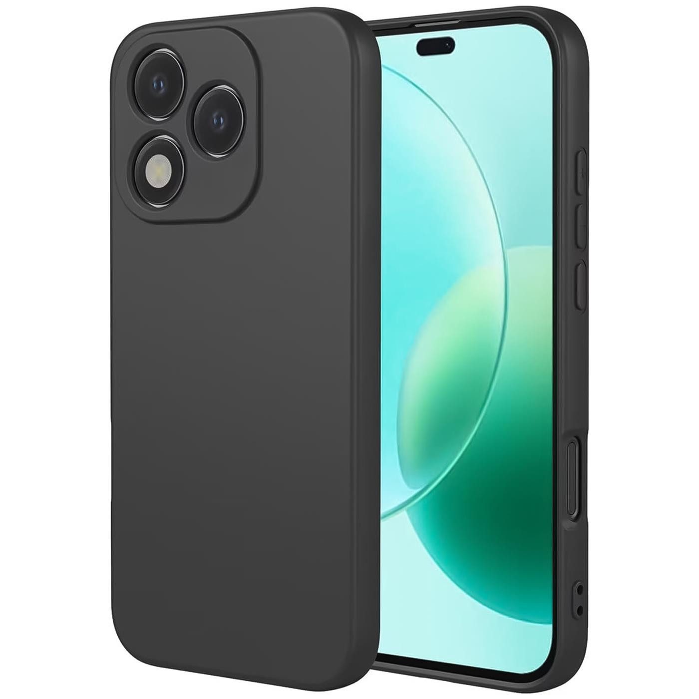 CoolGadget Handyhülle Handy Schutzhülle für Honor 400 Lite matt schwarz, Silikon TPU Hülle Schutz Tasche Cover schlicht Slim Case