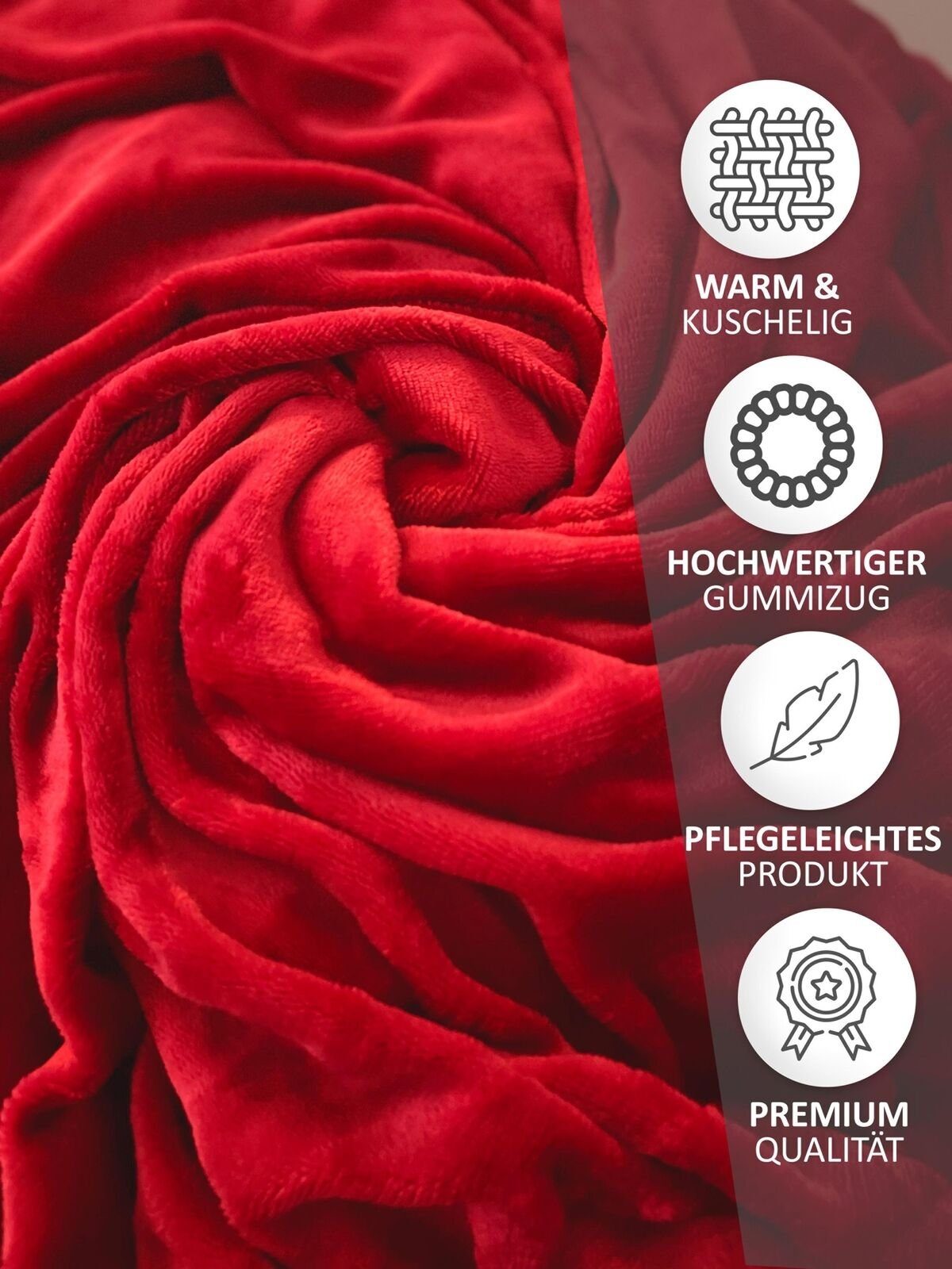 One Home Spannbettlaken Winter Cashmere Touch, Fleece, Gummizug: rundum, (1 Stück), flauschig warmes Teddy Plüsch – Bild 3 von 5