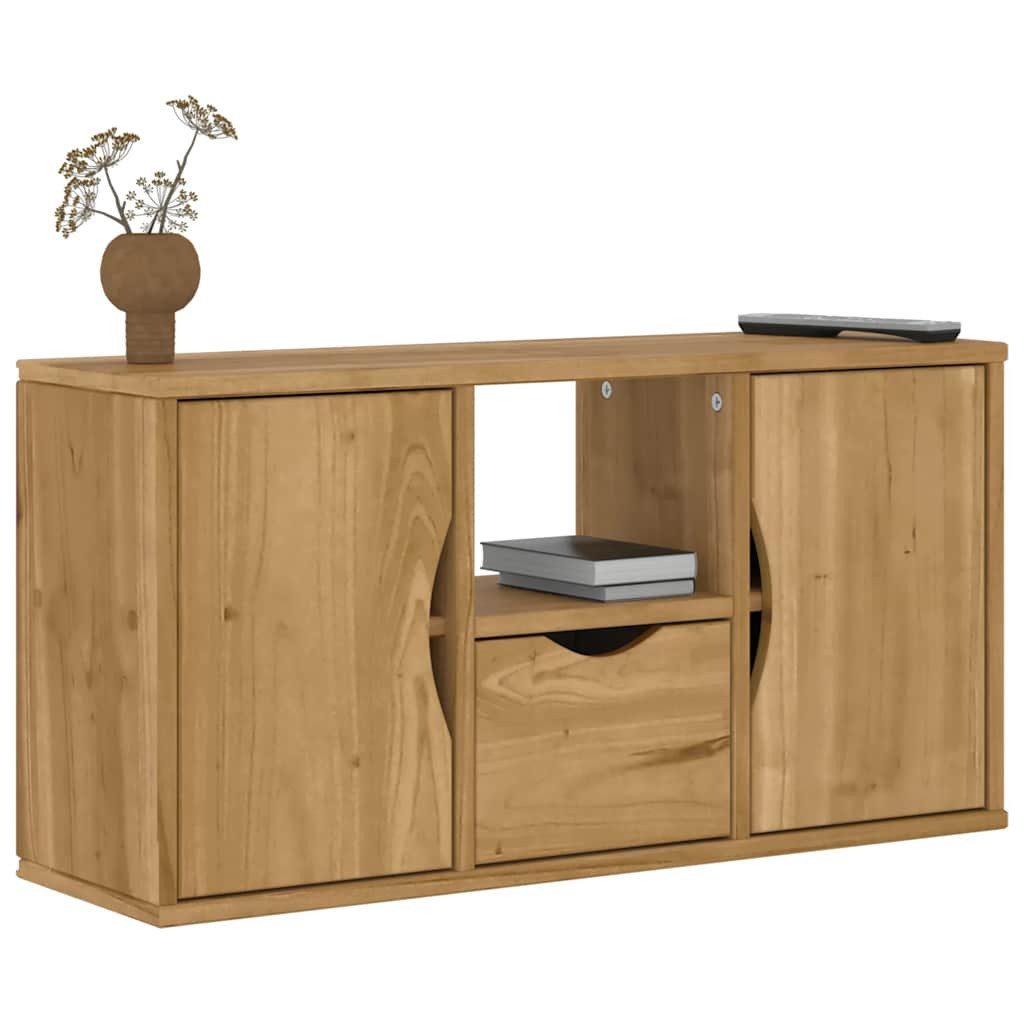 vidaXL TV-Schrank TV-Schrank mit Schublade ODDA 79x24x40 cm Massivholz Kiefer (1-St)