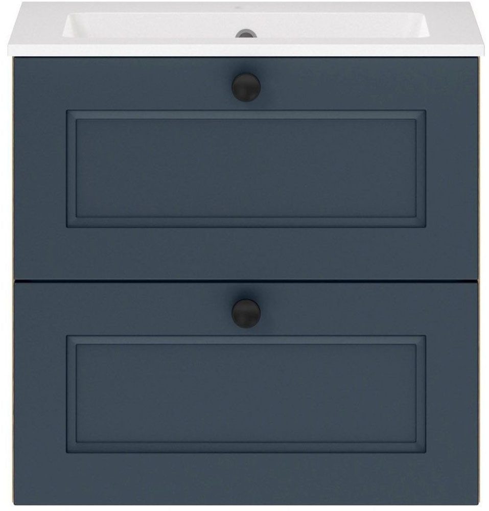 nobilia® Badmöbel-Set Cascada, (Set, 1-St., Waschtisch mit Waschbecken), vormontiert, mit Soft-Close, in vier Breiten