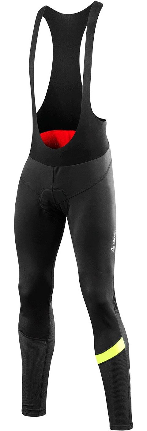Löffler Fahrradhose M BIKE BIB TIGHTS WS GEL BLACK/NEON YELLOW