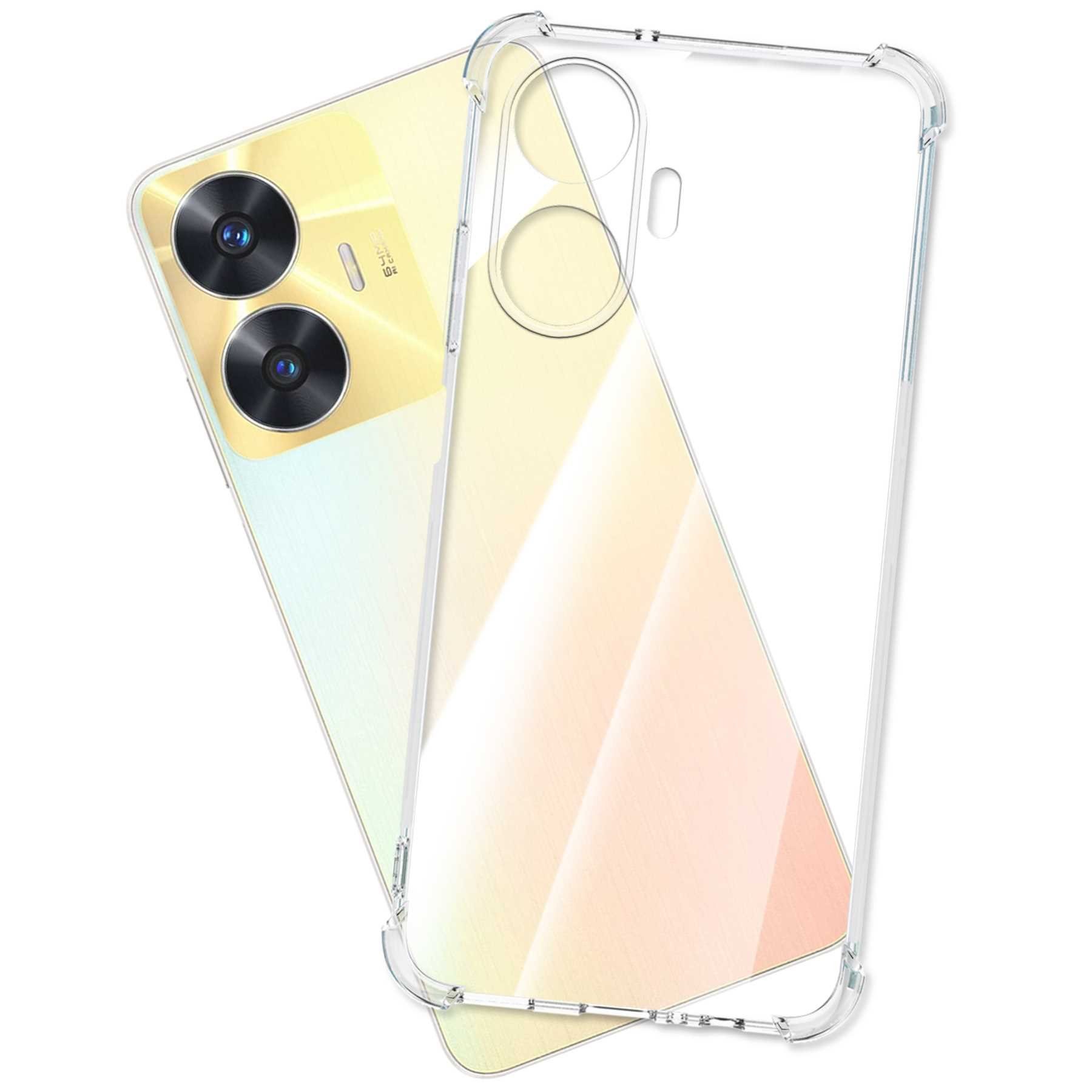 mtb more energy Smartphone-Hülle Clear Armor Case für Realme C55 (6.72), Transparente TPU Schutzhülle Case Backcover mit Anti-Shock Verstärkung