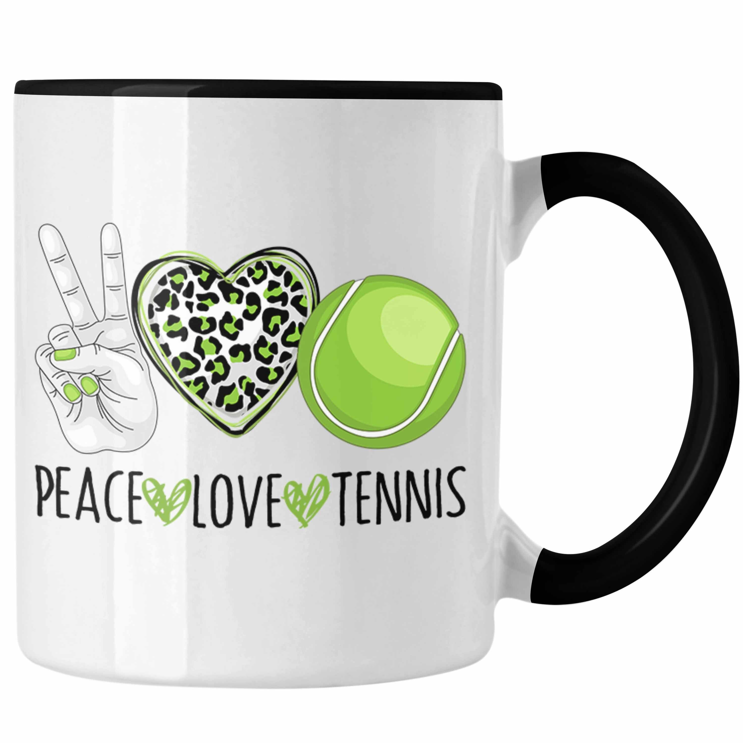 "Peace Trainer Tasse Lustige Tasse Coach Schwarz Trendation Tennis Tennis-Spieler Geschenk für