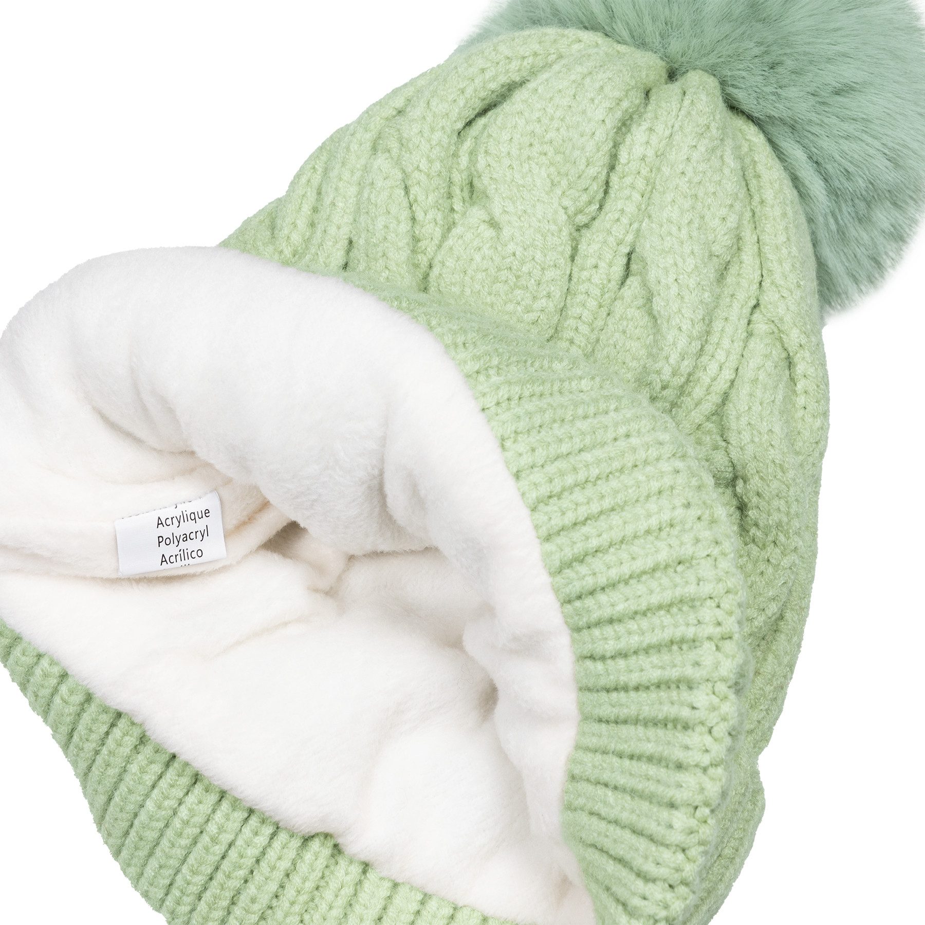 Caspar Bommelmütze MU218 Warme Damen Bommelmütze Zopfmuster extra warm mit günstig online kaufen