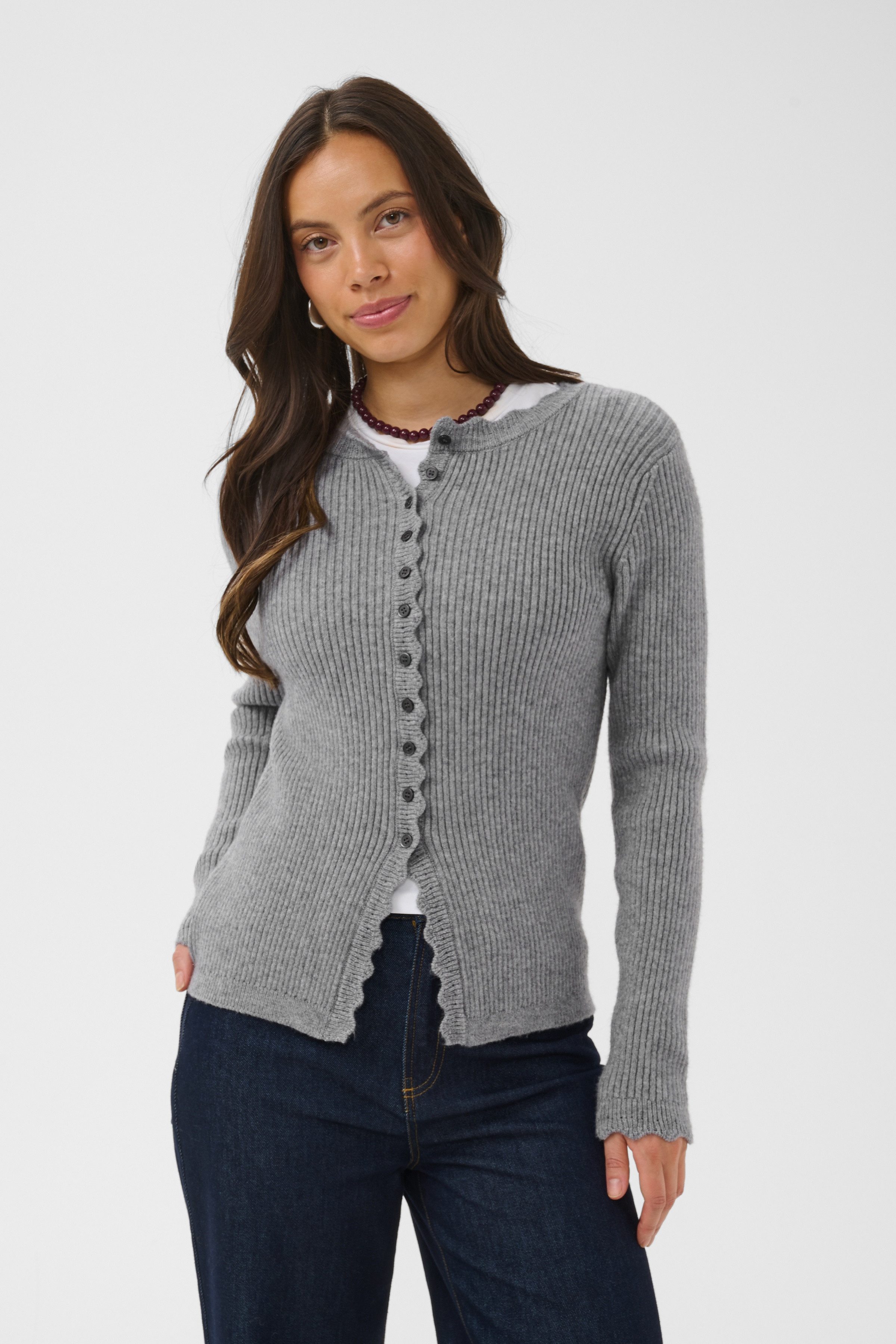 Saint Tropez Strickjacke TristenSZ Cardigan Materialmix, Fitted