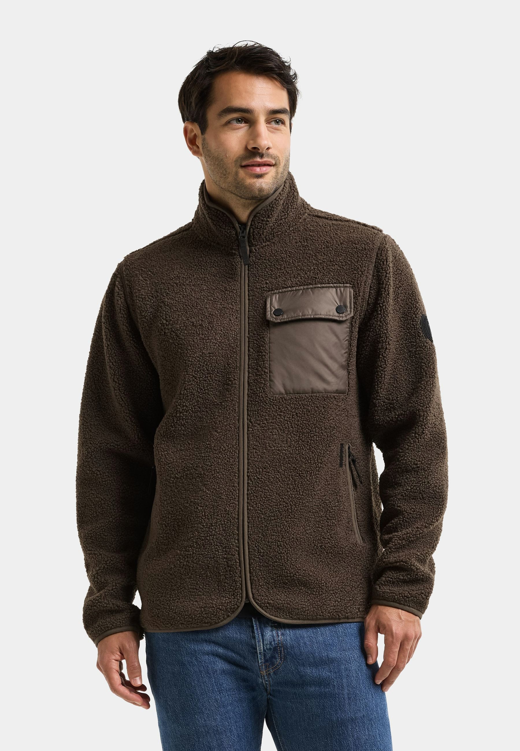 Didriksons Fleecejacke Herren Pile Teddy PETER mit Taschen