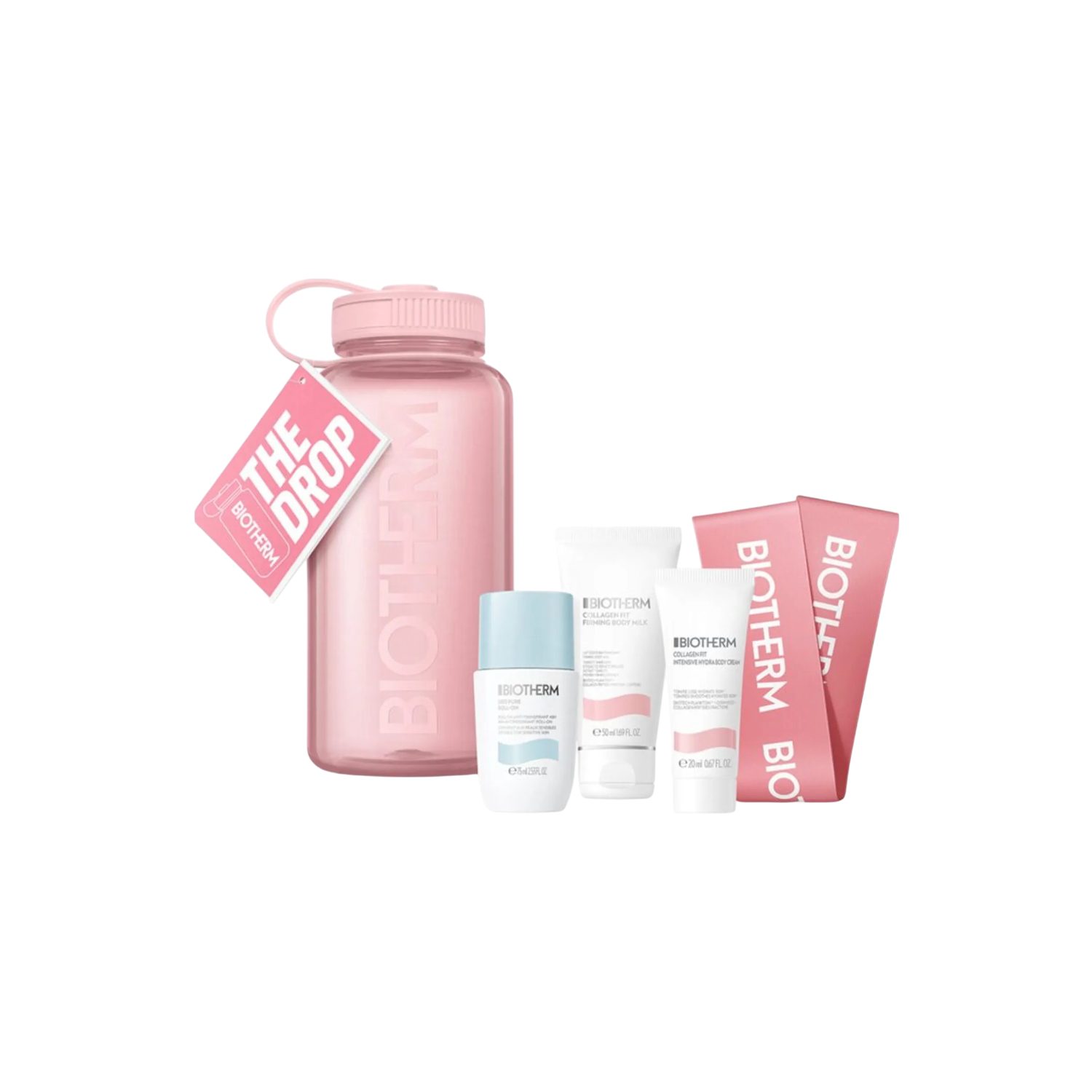 BIOTHERM Feuchtigkeitspflege-Set Collagen Fit Drop-Set Rosa, 5-tlg.