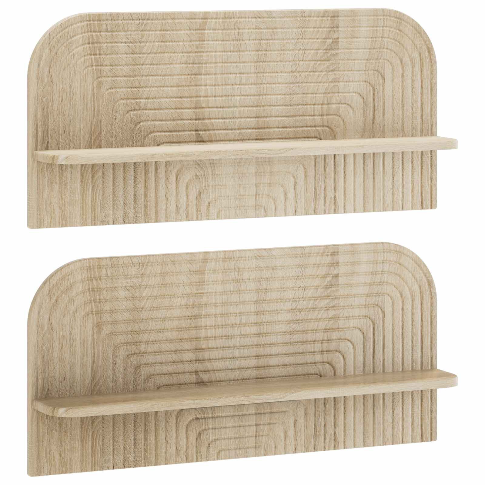 vidaXL Regal Wandregal 2 stk. Sonoma-Eiche 80,5 x 13,5 x 37,5 cm, 2-tlg.