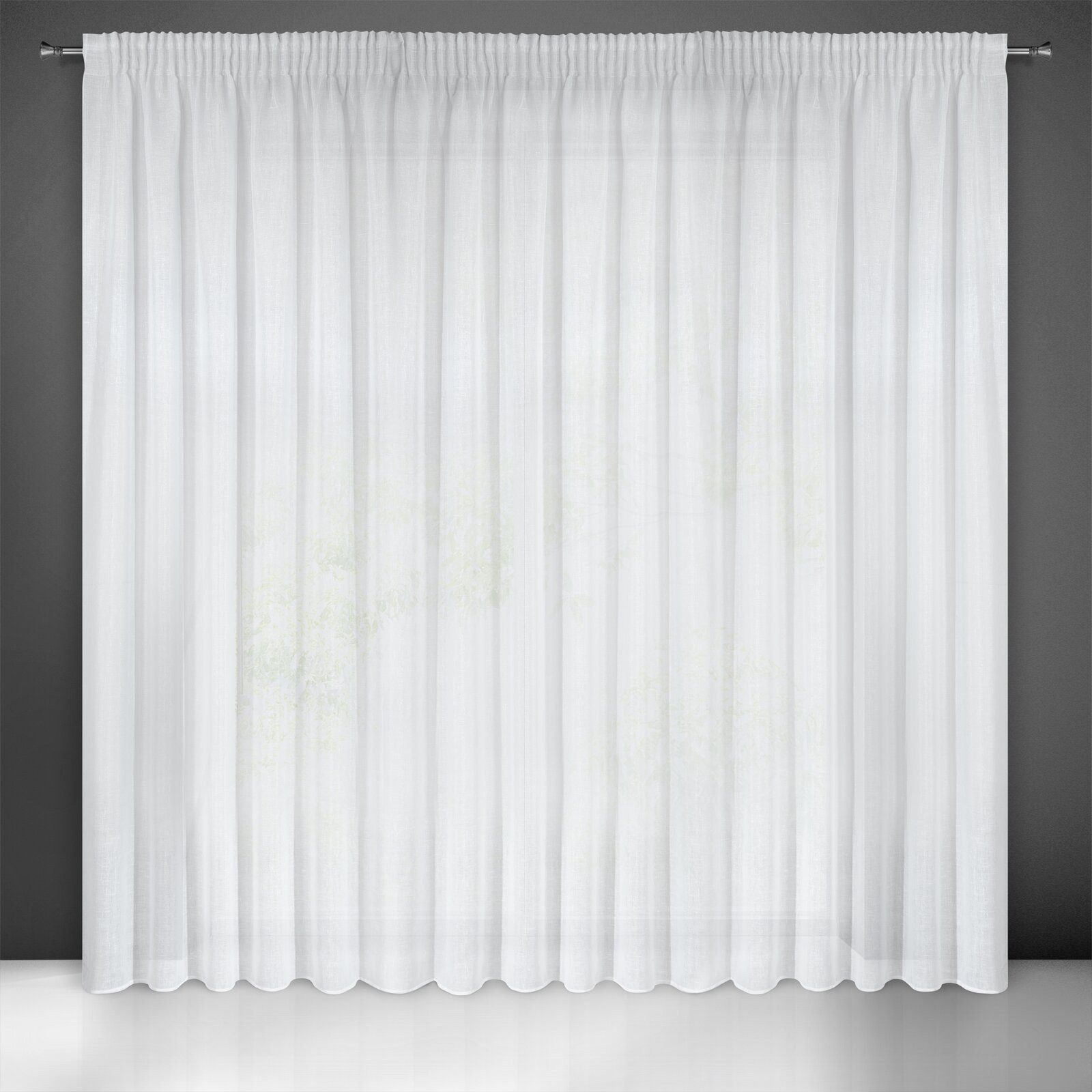 Eurofirany Gardine 400x250 cm Durchsichtig Weiß günstig online kaufen
