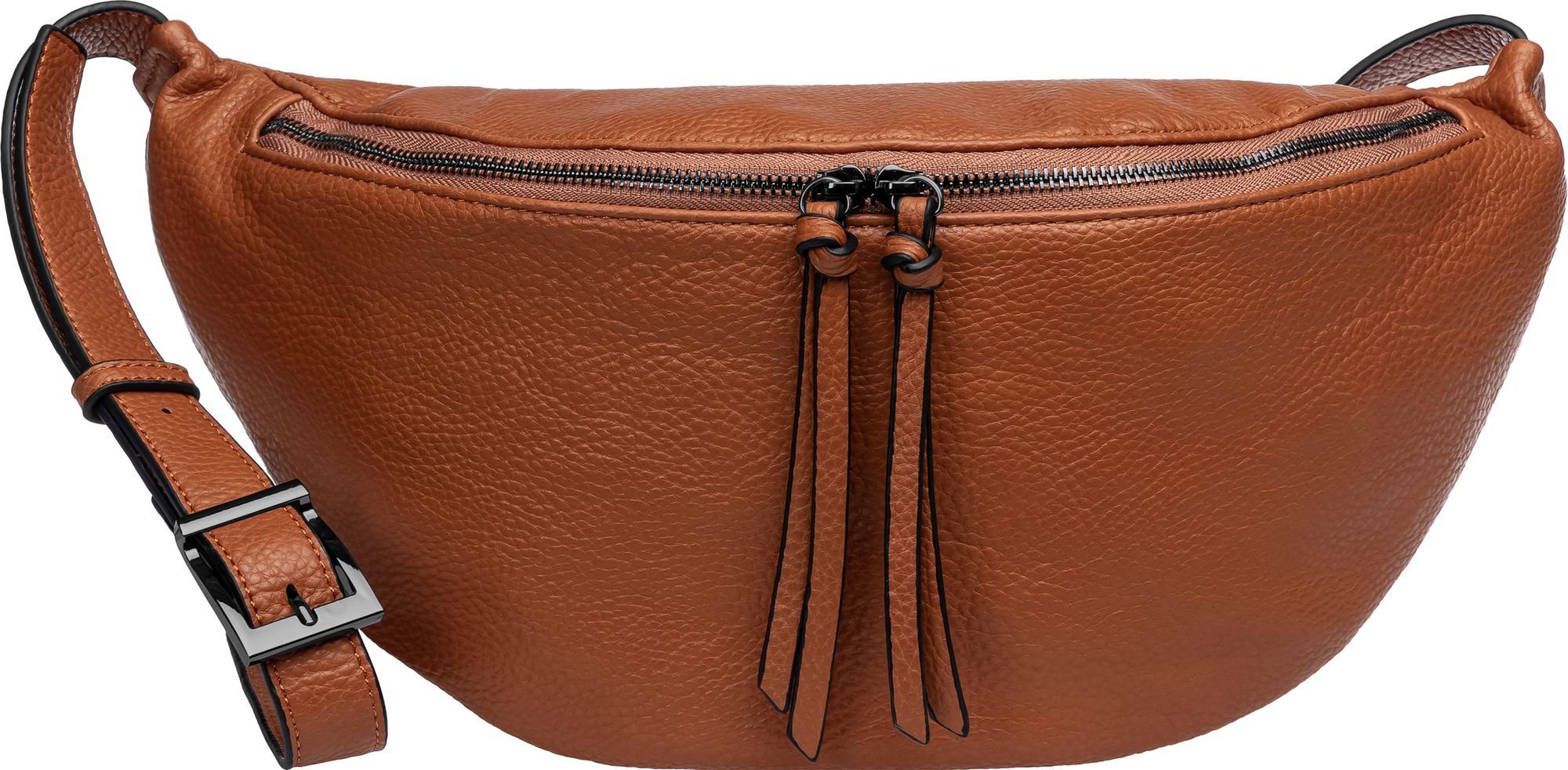 Caspar Gürteltasche TS1067 stylische große XXL echt Leder Cross Body Gürteltasche Umhängetasche