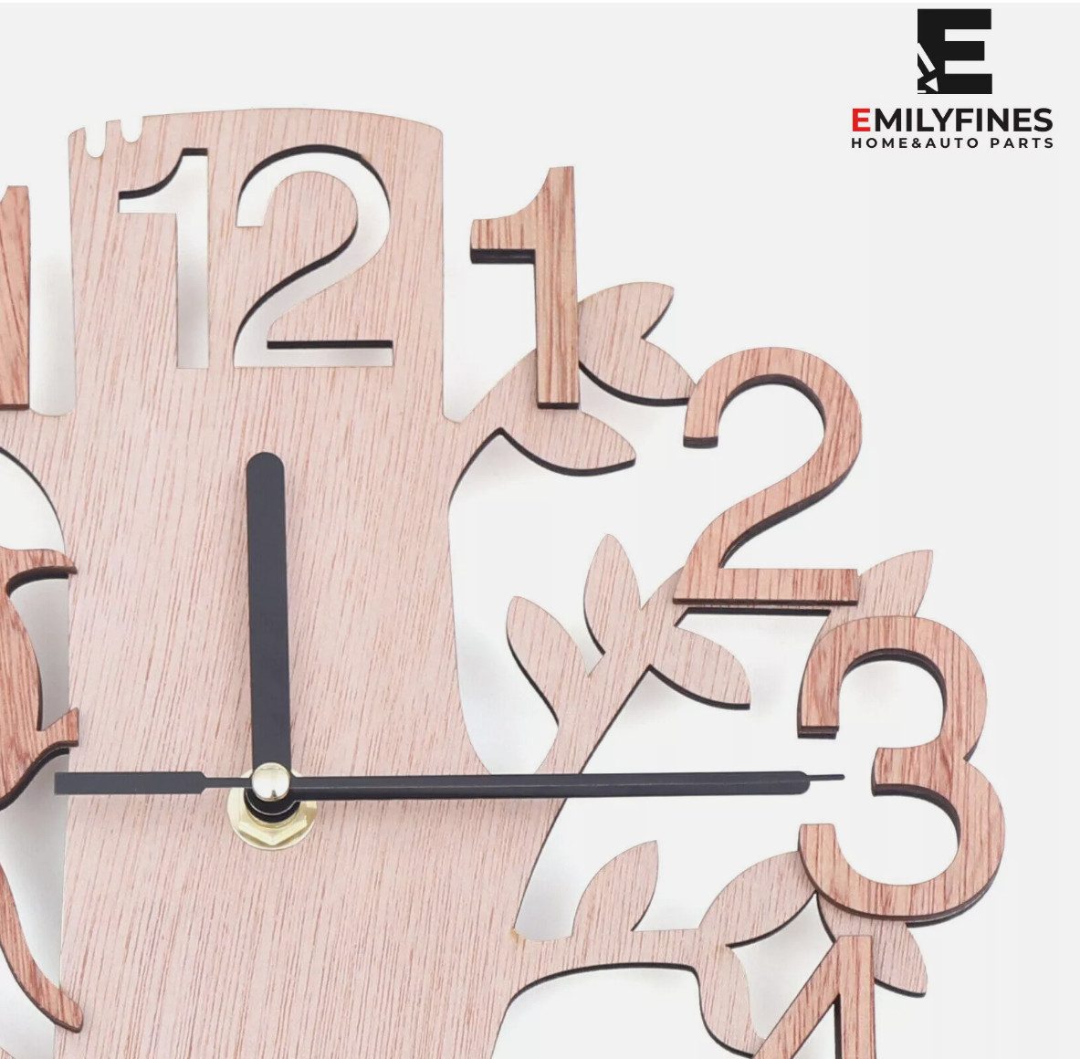 Stelby Wanduhr Vintage Wanduhr aus Holz – Rund, 23 cm, lautlos, dekorativ​ günstig online kaufen