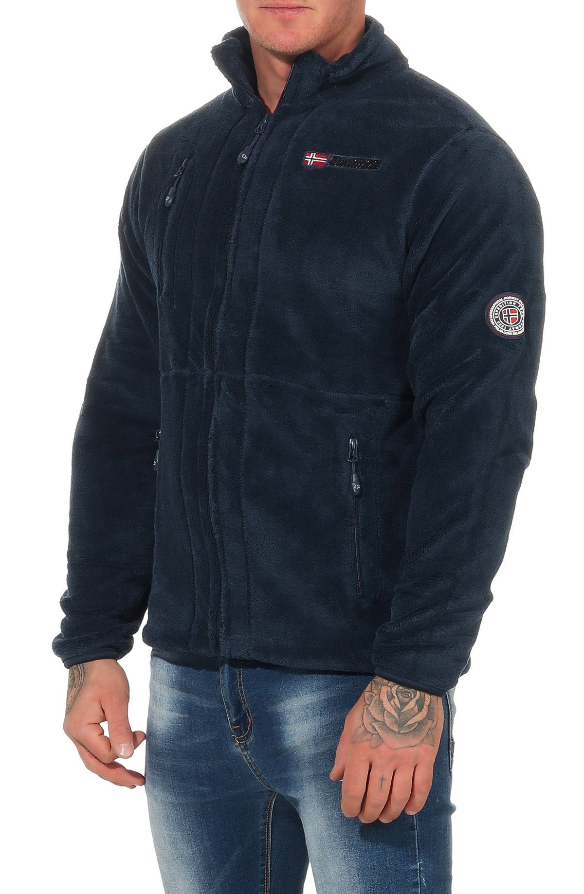 Geographical Norway Fleecejacke Geographical Norway Herren Fleecejacke G-Hunter Herren, flauschig und warm, auch in großen Größen erhältlich, Fleece