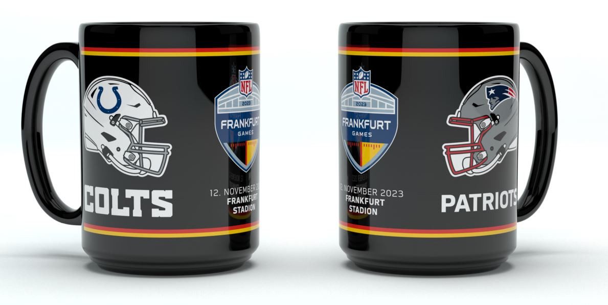 NFL Shield Becher Colts vs Patriots Team Dueling Ceramic Mug (450ml), Keramik