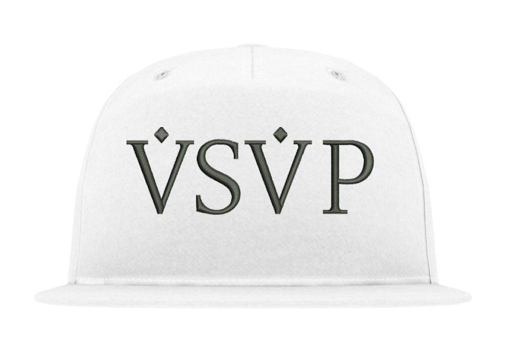 Youth Designz Baseball Cap VSVP Unisex Snapback Cap mit modischer Logo Stickerei Weiß