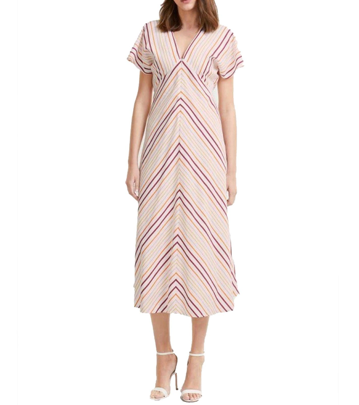 Drykorn Maxikleid »DRYKORN Briana Maxi-Kleid luftiges Damen Sommer-Kleid  mit Streifen-Muster Jersey-Kleid Weiß« online kaufen | OTTO