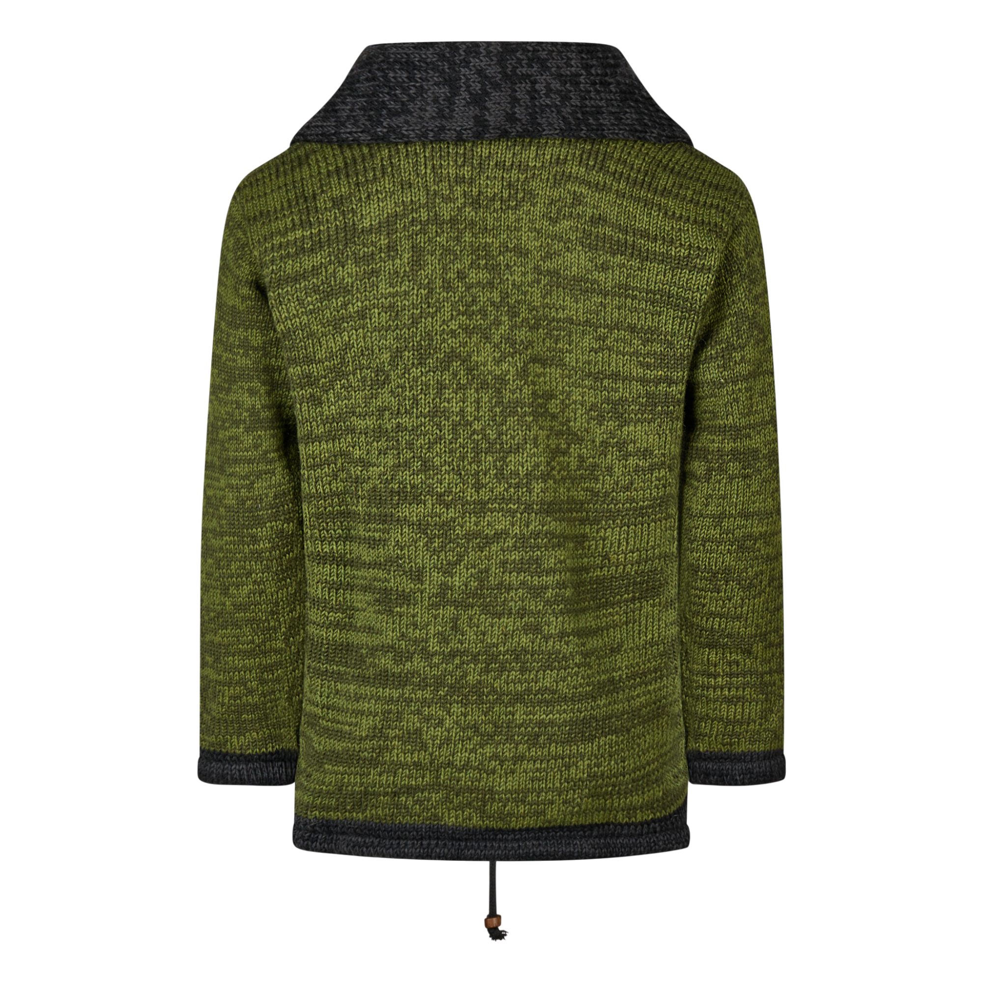 THC Natural Line Strickmantel THC Strickmantel 904 grün (1 Stück, 1-tlg., 1 Stück) Kapuzenkragen