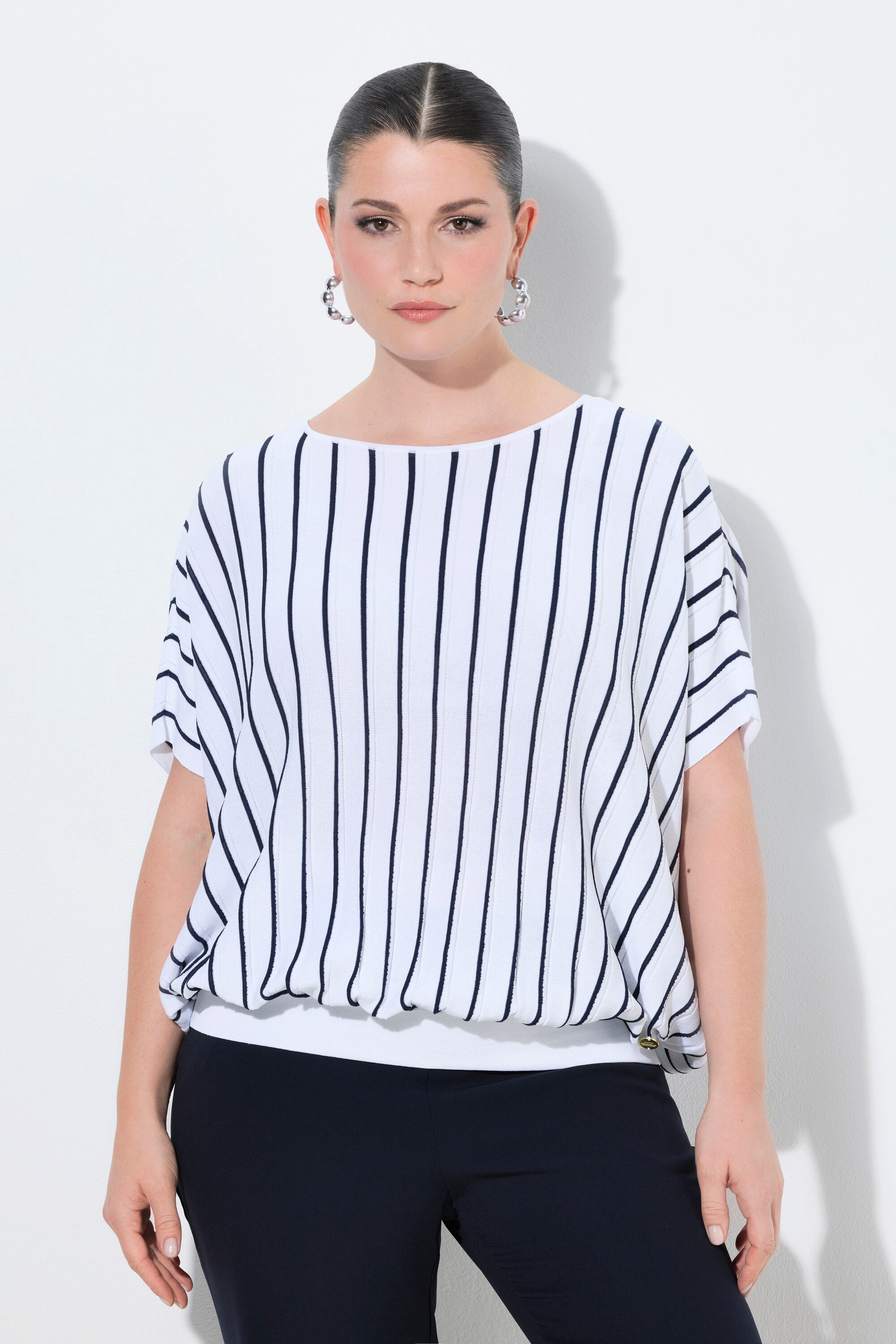 Ulla Popken Strickpullover Pullover mit lässigem Schnitt