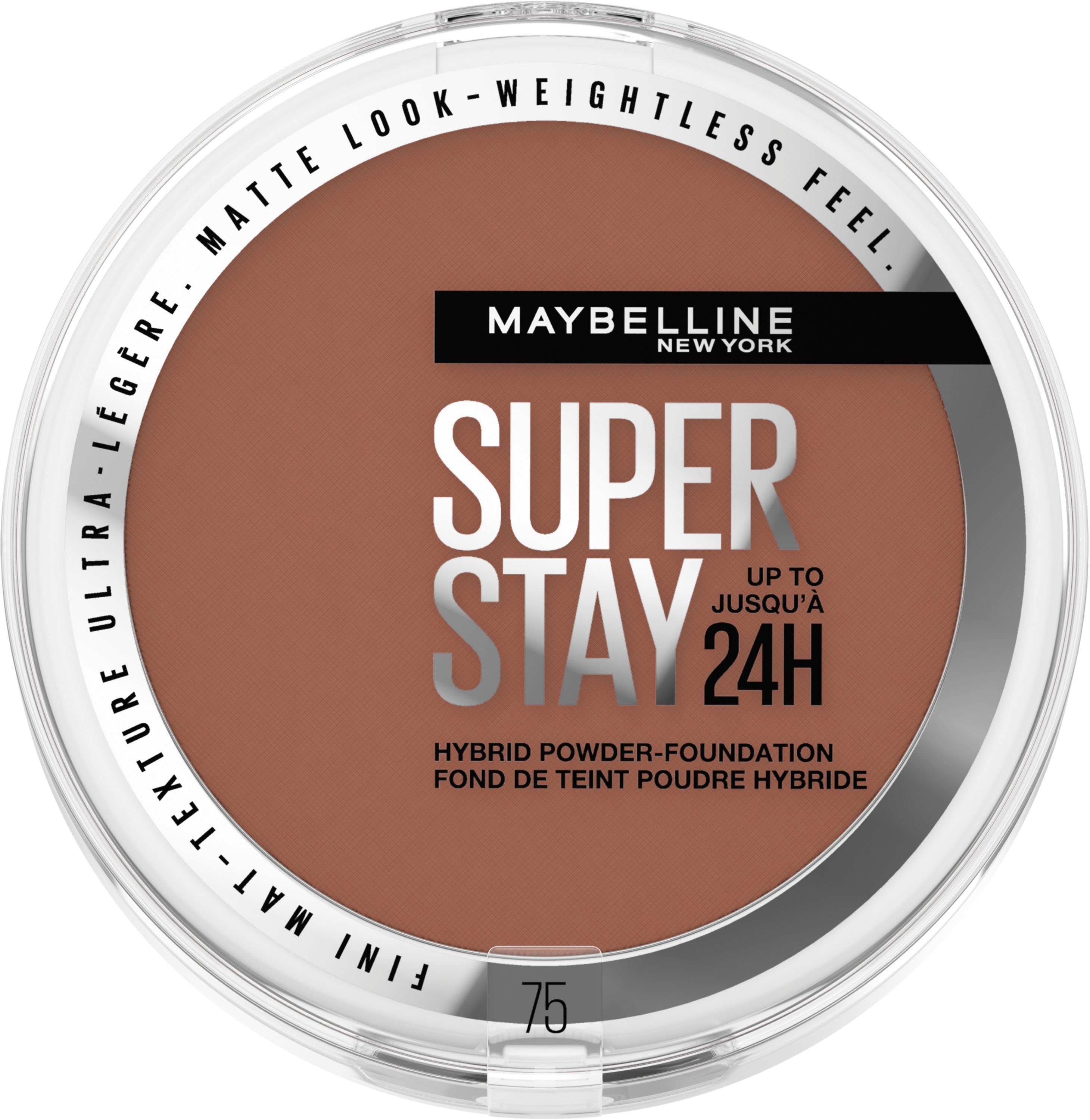 MAYBELLINE NEW YORK Foundation SUPER STAY HYBRID POWDER-FOUNDATION, mattes Finish mit Airbrush Effekt, dank leichter Pigmente