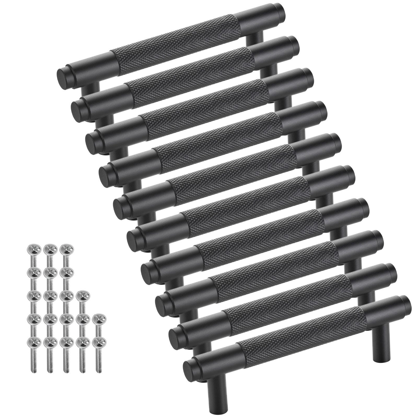 SO-TECH® Möbelgriff Bügelgriff Blackline VIII schwarz matt - inkl. Schrauben (Spar-Set, 10-St), Schubladengriff Schrankgriff Bohrlochabstand (BA) 96 mm