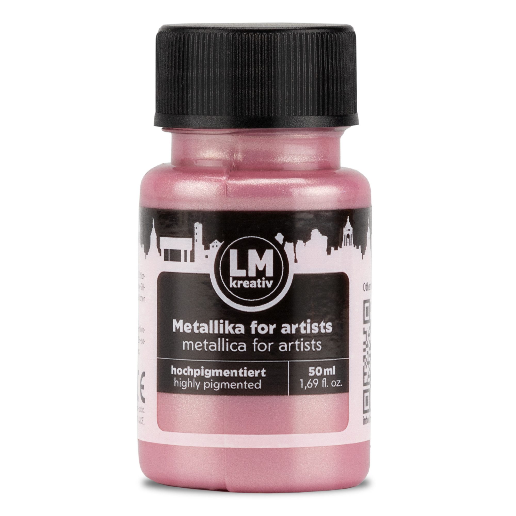 LM-Kreativ Bastelfarbe Metallika for Artists, hochpigmentiert, lichtecht, wasserfest, schnelltrocknend