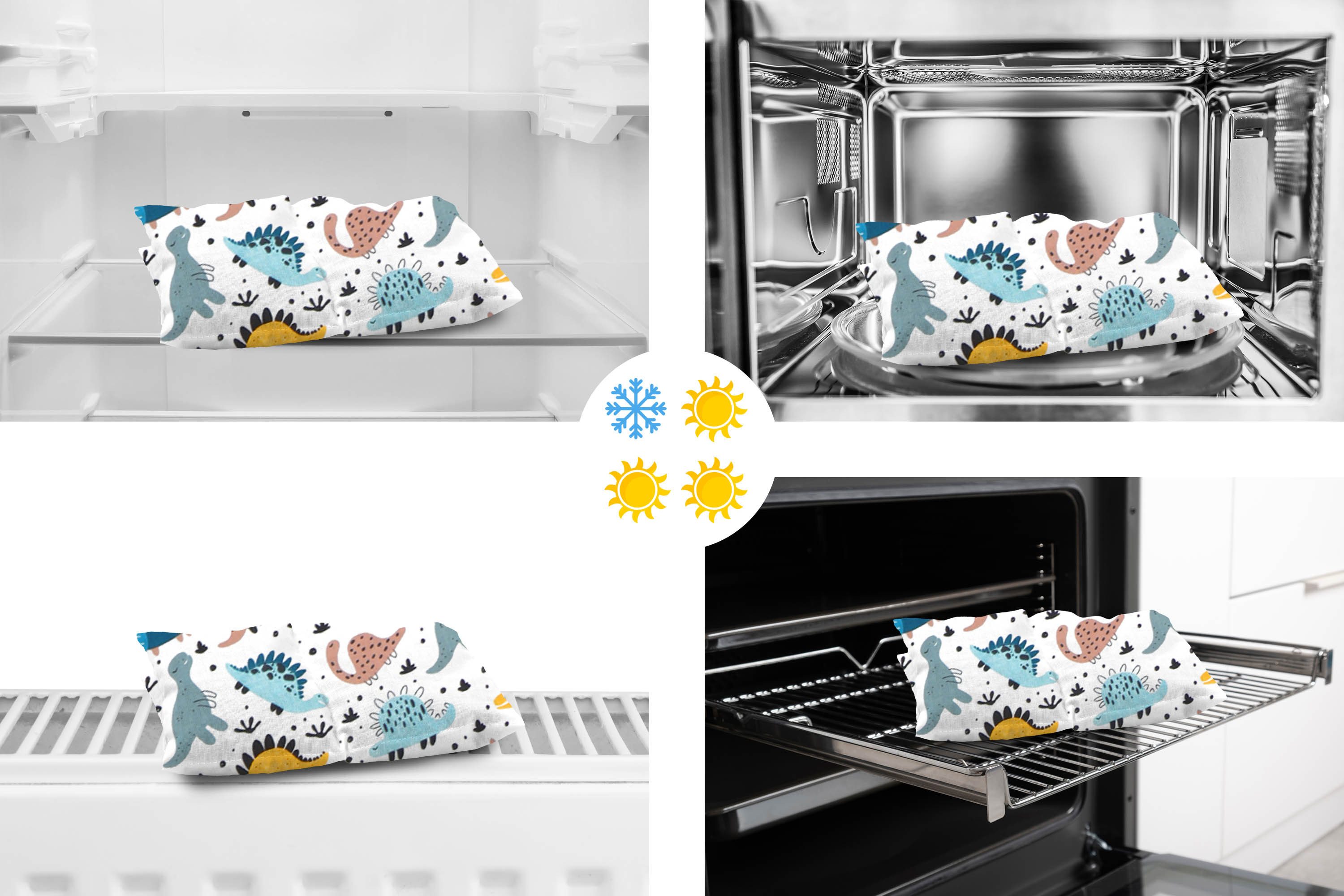 Amilian Kirschkernkissen für Mikrowelle 30x23 cm - Wärmekissen Kältekissen Baby Kinder, Füllung: 100% Kirschkerne, Wärmekompresse - Kirschkernkissen Nacken Schulter, Körnerkissen für Wärme- und Kälteanwendungen