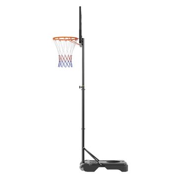 VEVOR Basketballkorb Outdoor 152,4–213,4 cm Einstellbare Höhe, Basketballanlage Schwarz