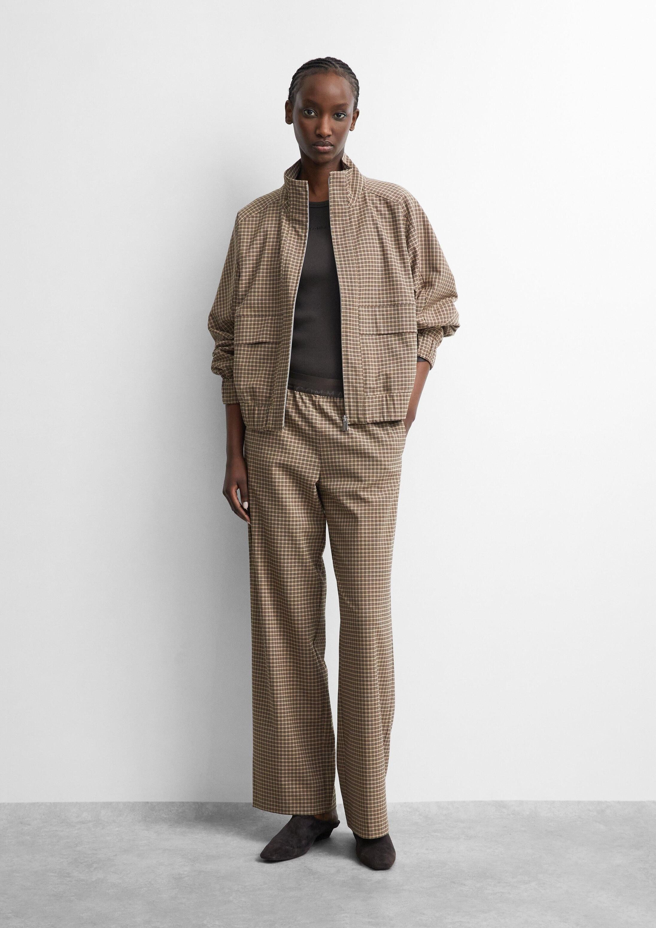 comma Chinos Hose Karohose mit Elastikbund