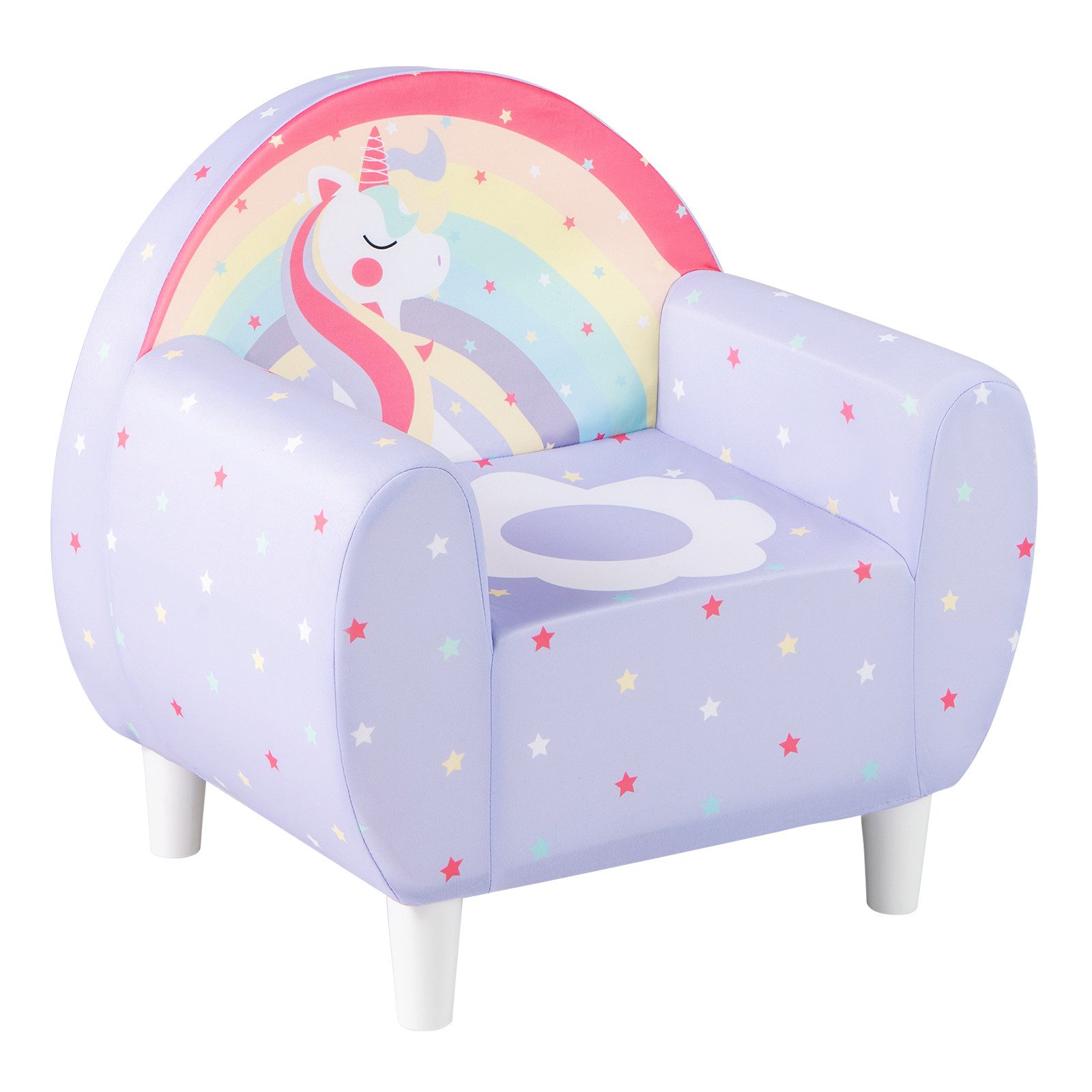 COSTWAY Kindersofa, Kinder Sessel, Spielsofa, Einhorn