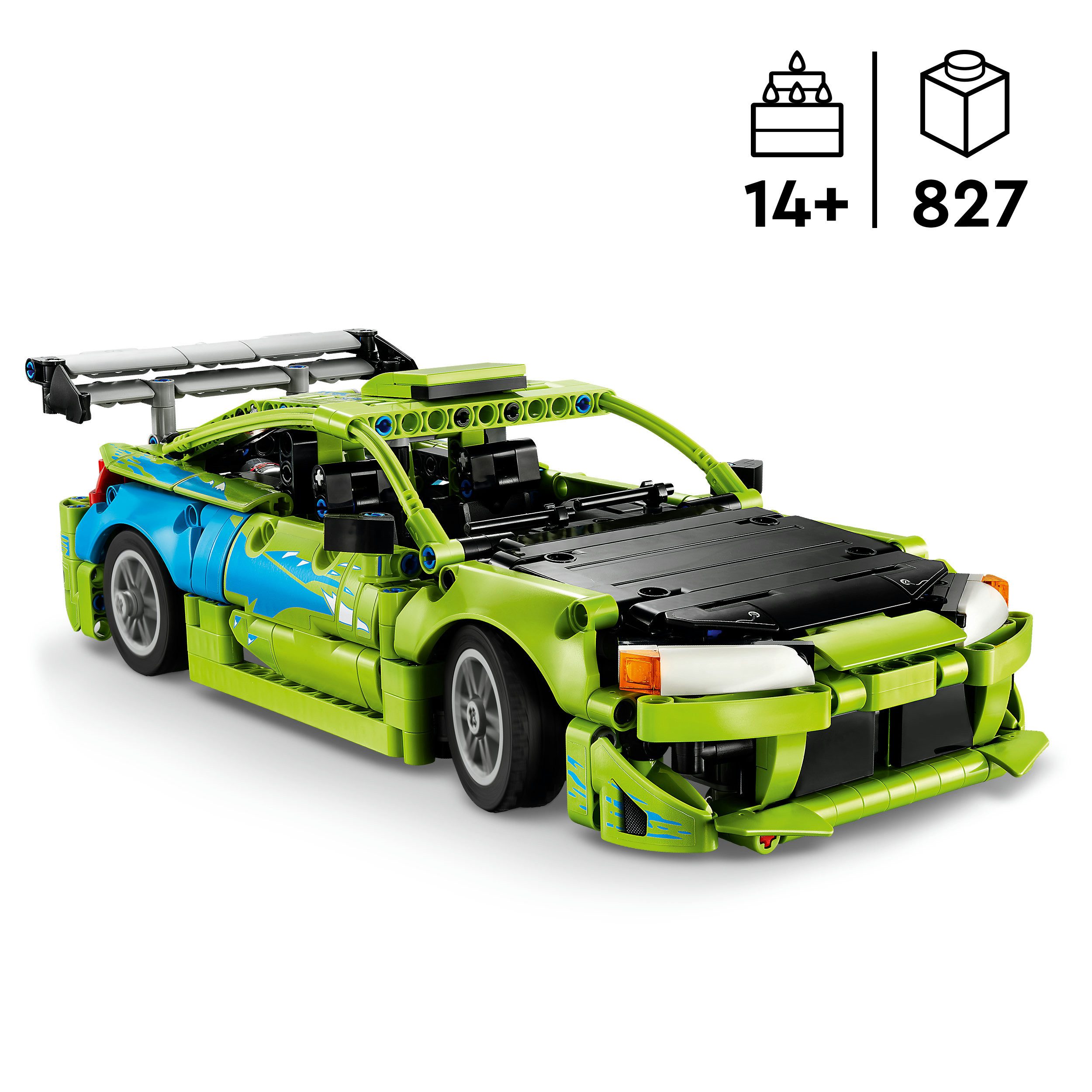 LEGO® Fast and Furious Mitsubishi Eclipse Auto (42229), LEGO Technic Konstruktionsspielsteine, (827 St), Made in Europe