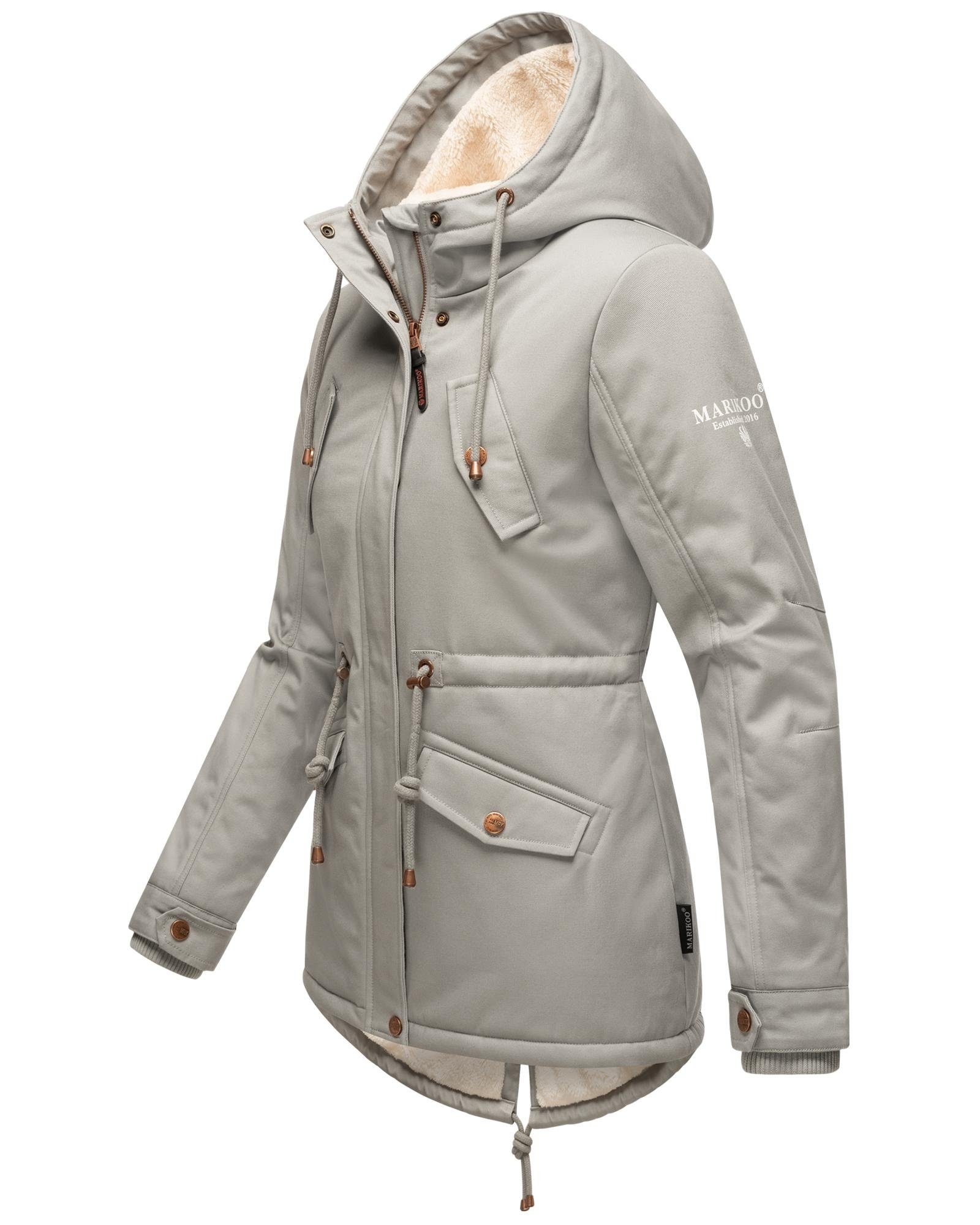 Marikoo Winterjacke Manolya stylischer Kurzmantel mit weichem Teddyfell-Fut günstig online kaufen