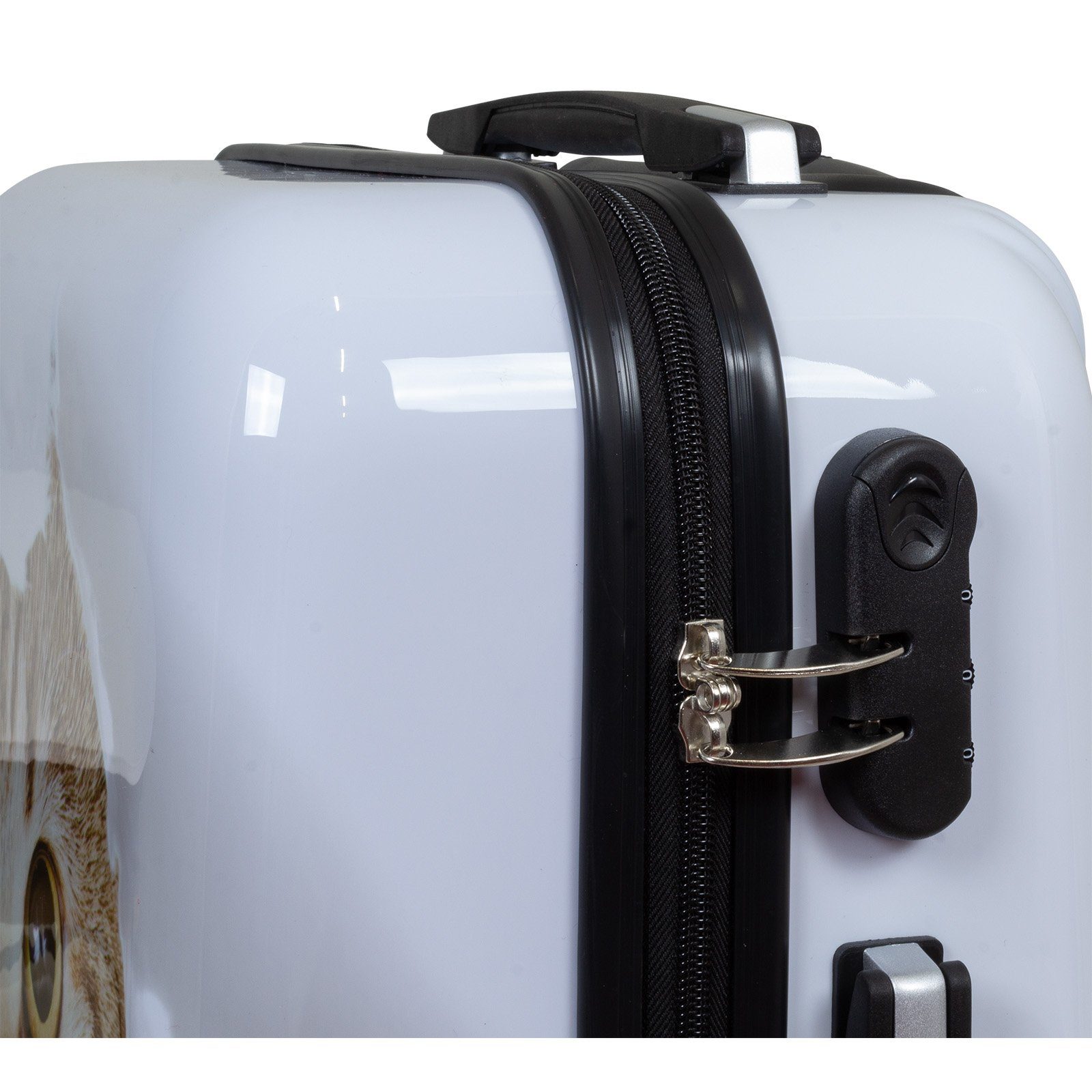 Trendyshop365 Hardcase Reisekoffer Set Orchidee - 3-teilig Mit Zahlenschloss & 4 Rädern