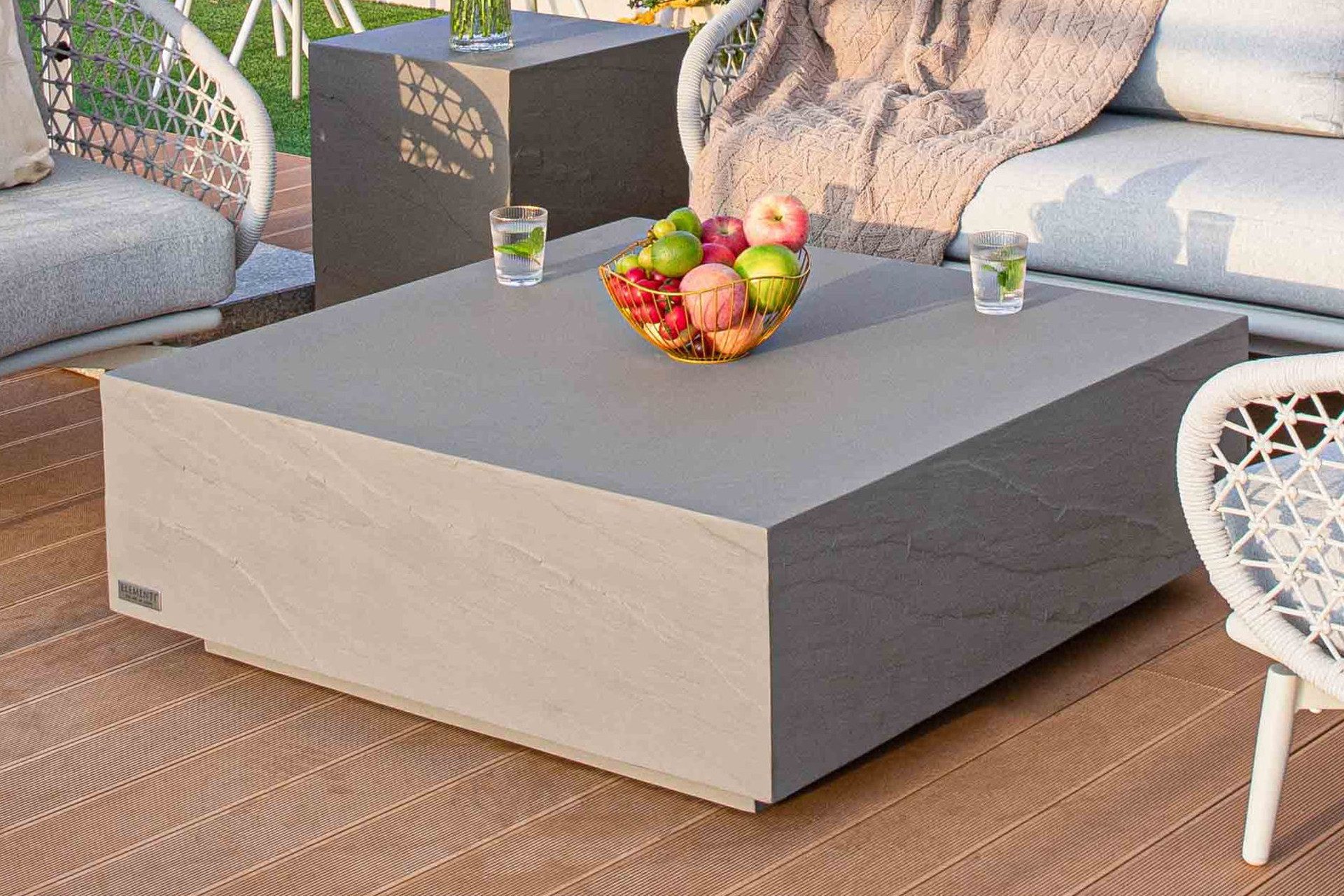 ELEMENTI Gartentisch COLORADO aus Beton, modern, Outdoor Tisch (1-St., Gartentisch aus Beton), Beton,Spacegrau
