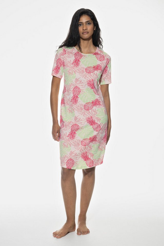 Mey Nachthemd Mey Damen Nachthemd kurzarm Serie Pink Pineapple (1-tlg)