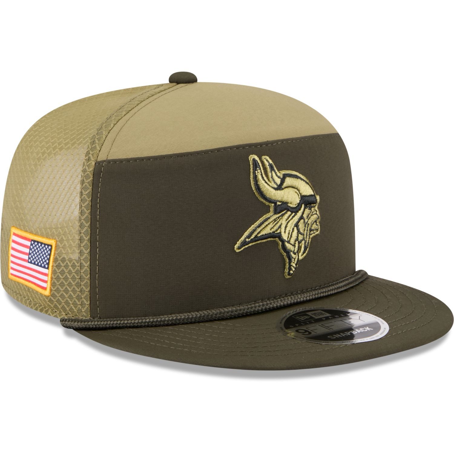 New Era Snapback Cap 9Fifty Split Panel SALUTE Minnesota Vikings günstig online kaufen