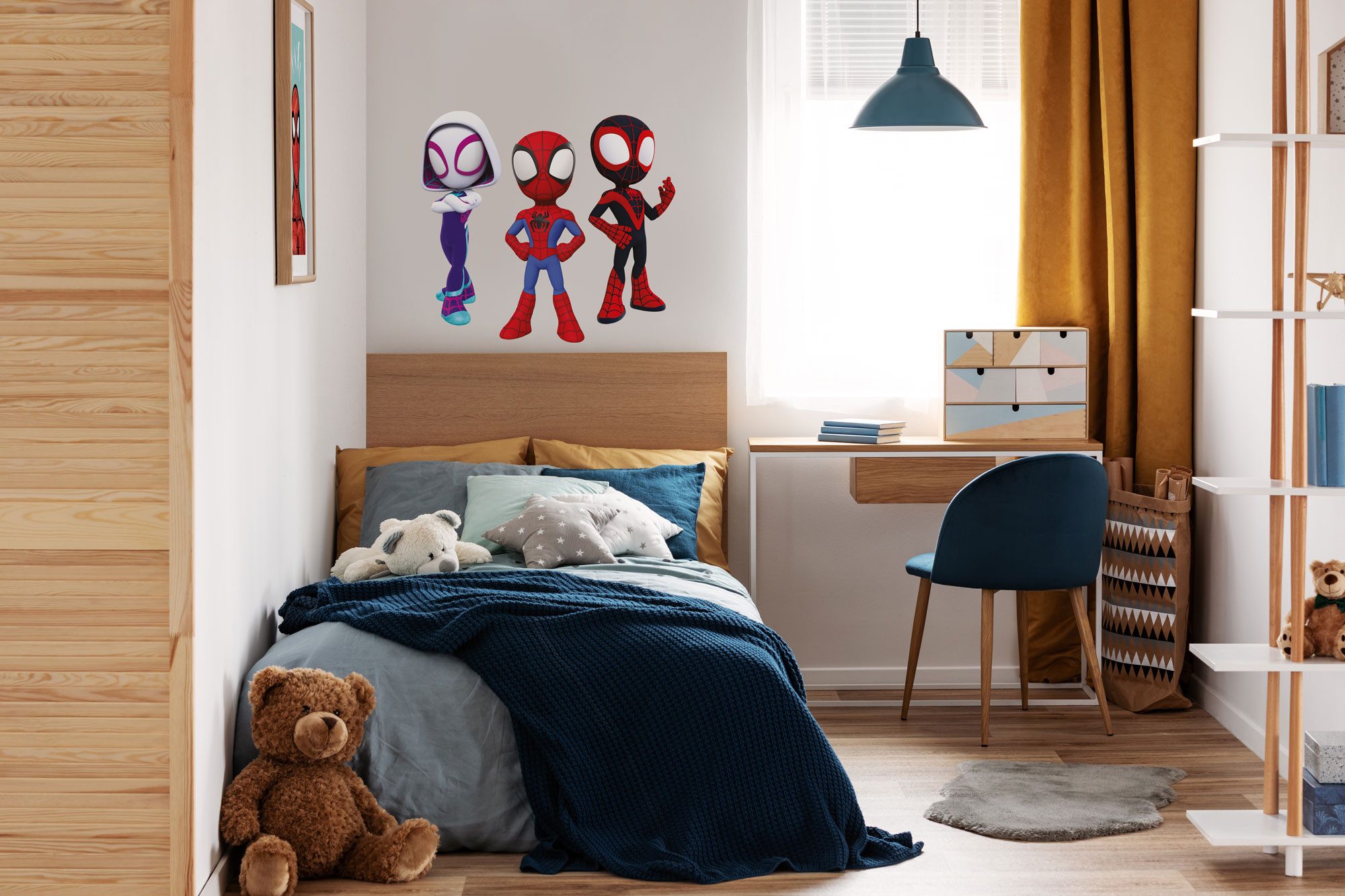Komar Wandtattoo Spidey and His Amazing Friends Trio - Größe 50 x 70 cm (3 St), Künstler: Komar, selbstklebend, Wandsticker, Kinderzimmer
