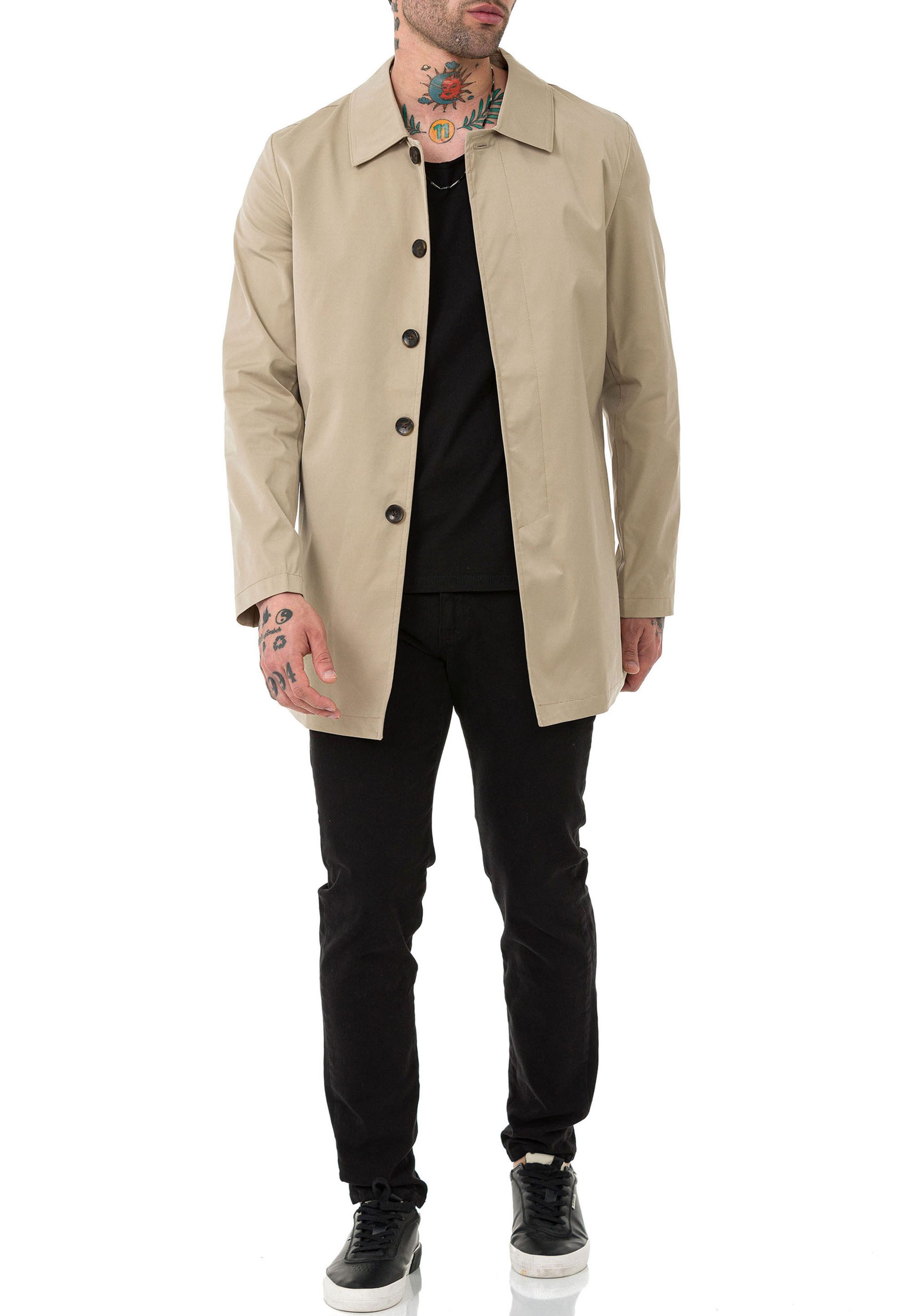 RedBridge Kurzmantel mit Knopfleiste Eleganter Allrounder für Alltag und Büro Kombinierbar für Business und Casual-Looks